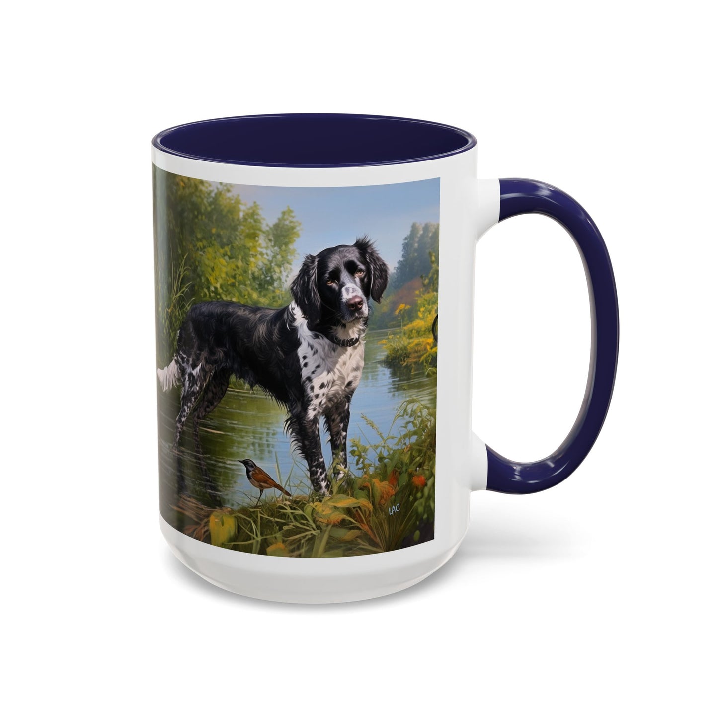 Large Munsterlander - Ceramic Accent Coffee Mug - 2 Sizes