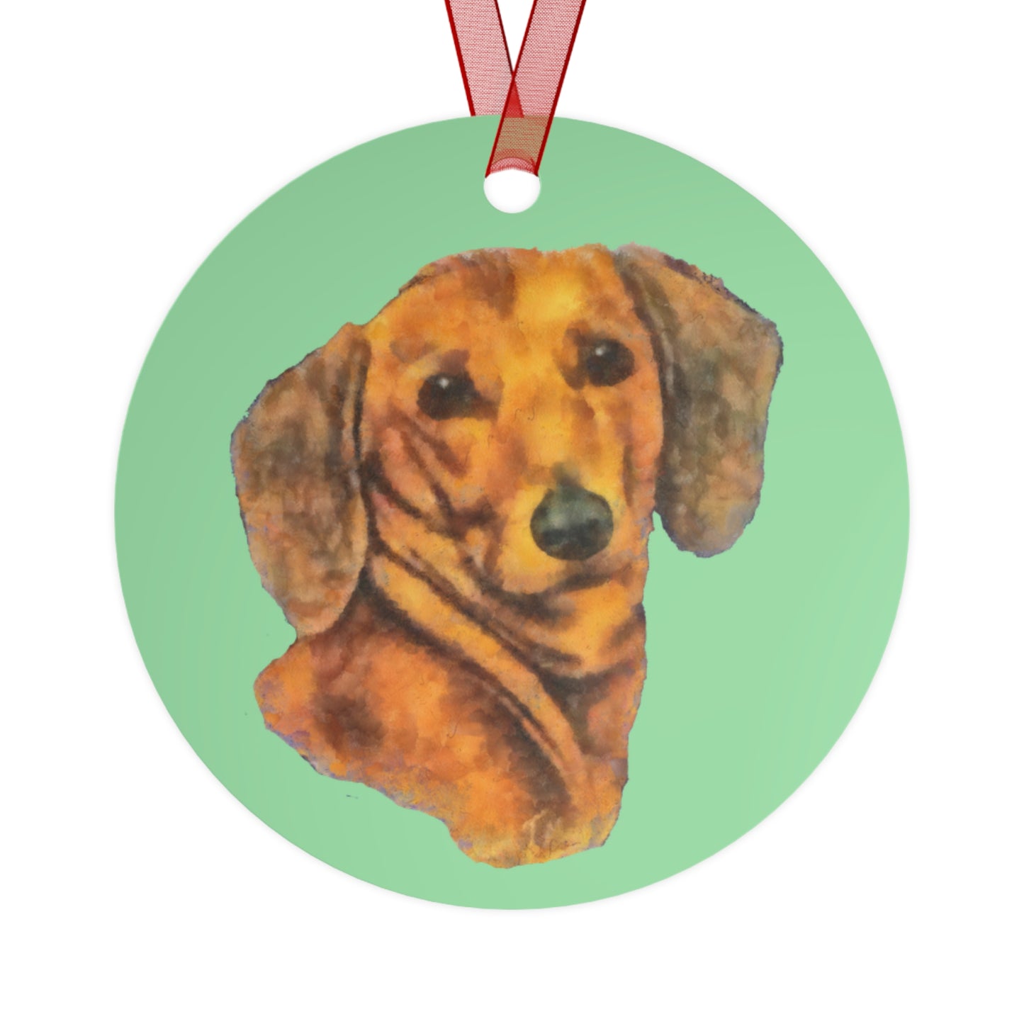 Dachshund 'Doxie 1' Christmas Tree Metal Ornaments