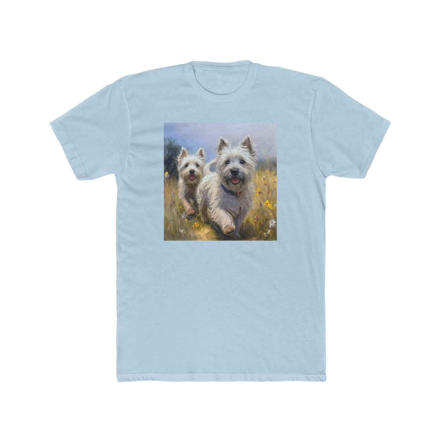 Cairn Terriers - Men's Fitted Cotton Crew Tee
