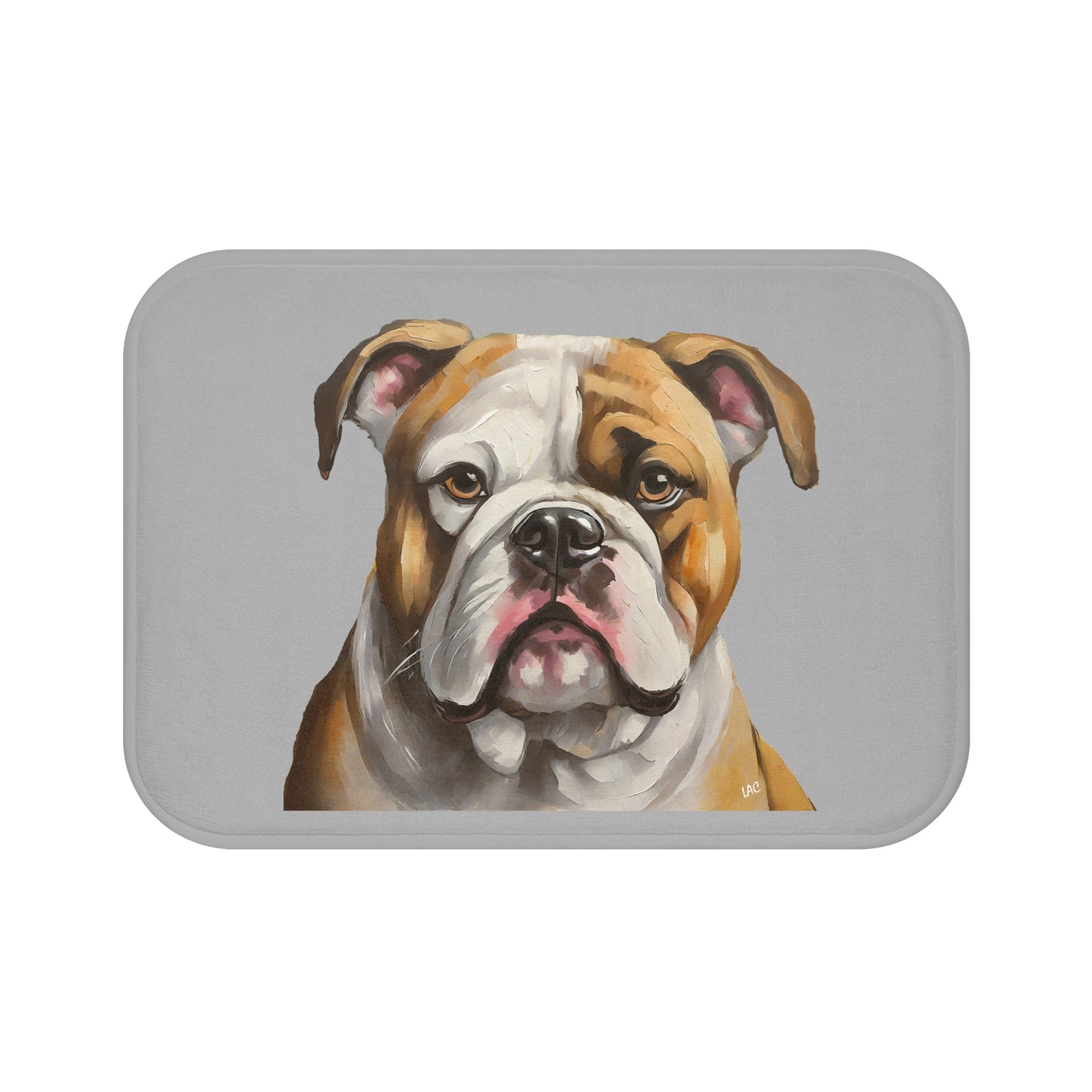 American Bulldog Artisan Bathroom Rug