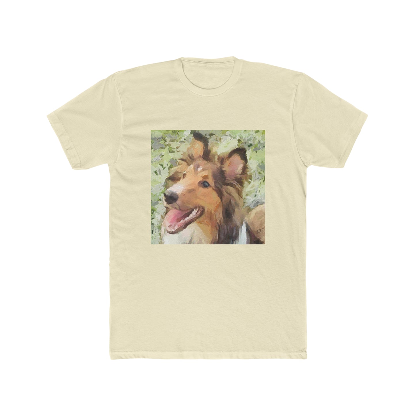 Sheltie 'May' - -- Men's Fitted Cotton Crew Tee