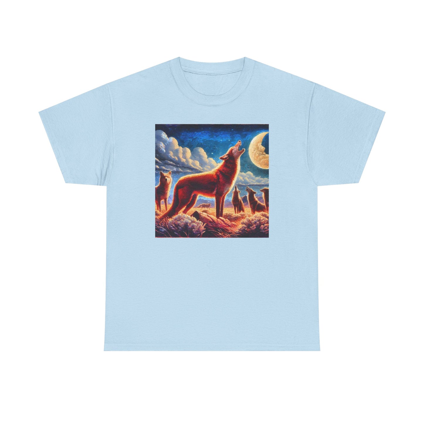 Coyotees in Moonlight Unisex Heavy Cotton Tee