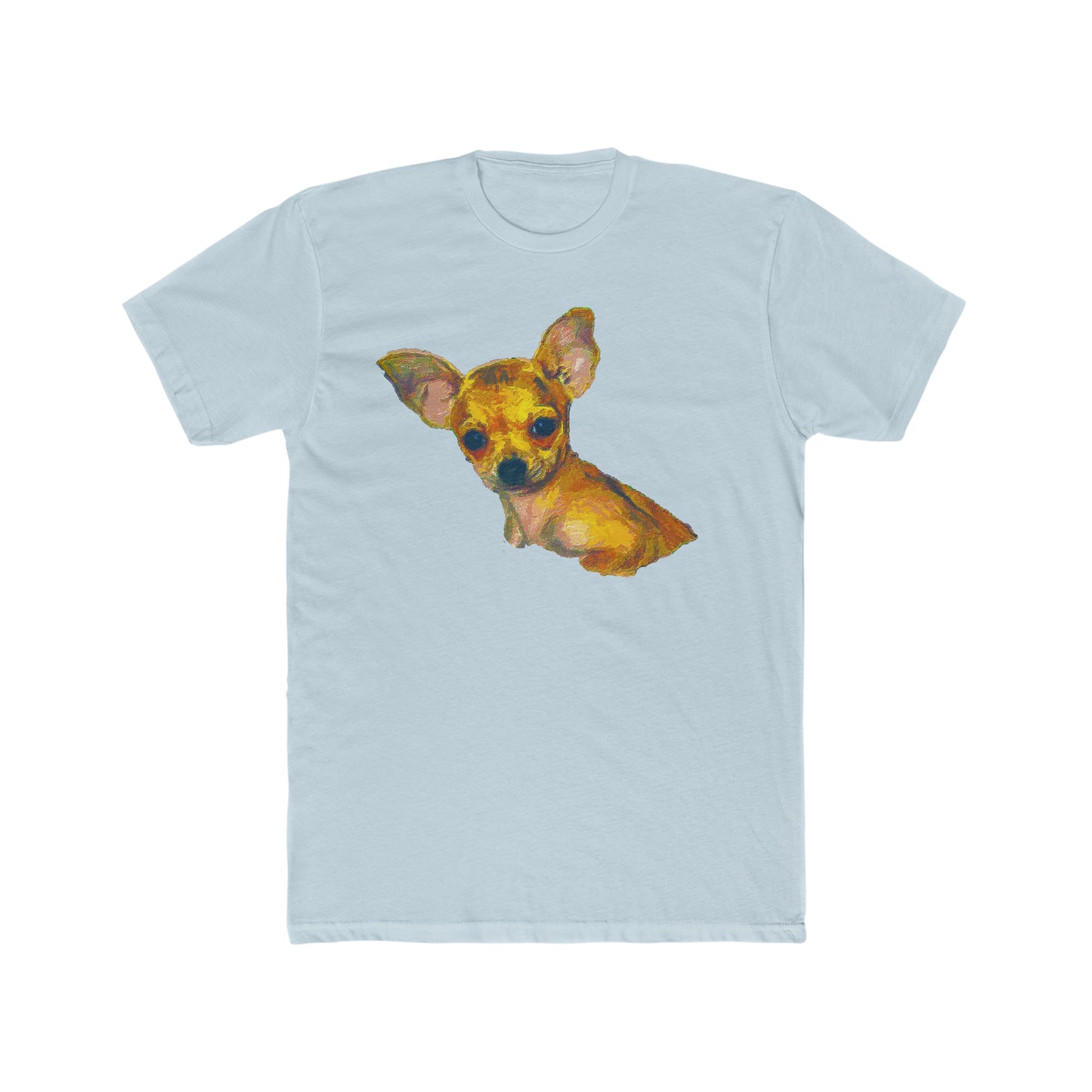 Chihuahua 'Belle' Men's Fitted Cotton Crew Tee