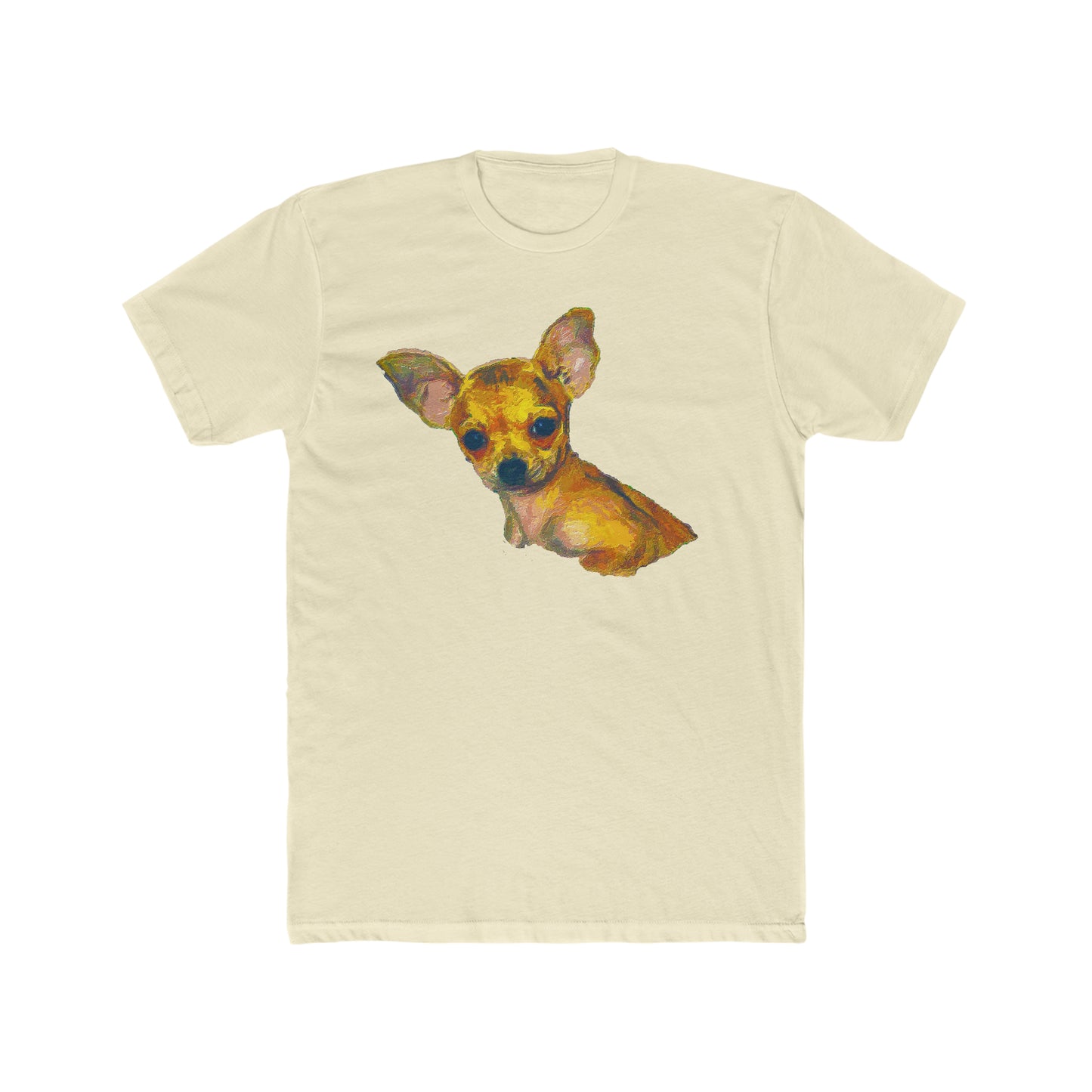 Chihuahua 'Belle' Men's Fitted Cotton Crew Tee