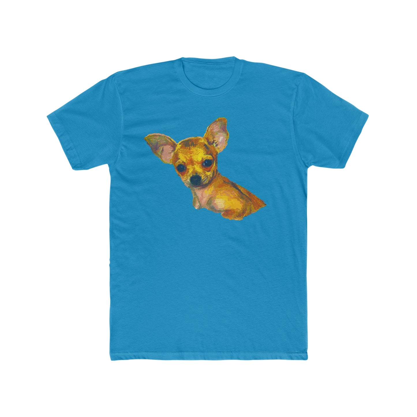 Chihuahua 'Belle' Men's Fitted Cotton Crew Tee