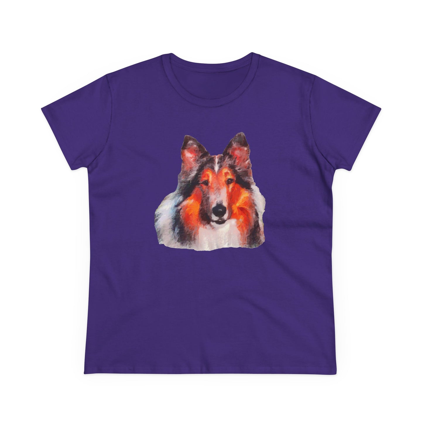 Collie - Rough Coated - Women's Midweight Cotton Tee