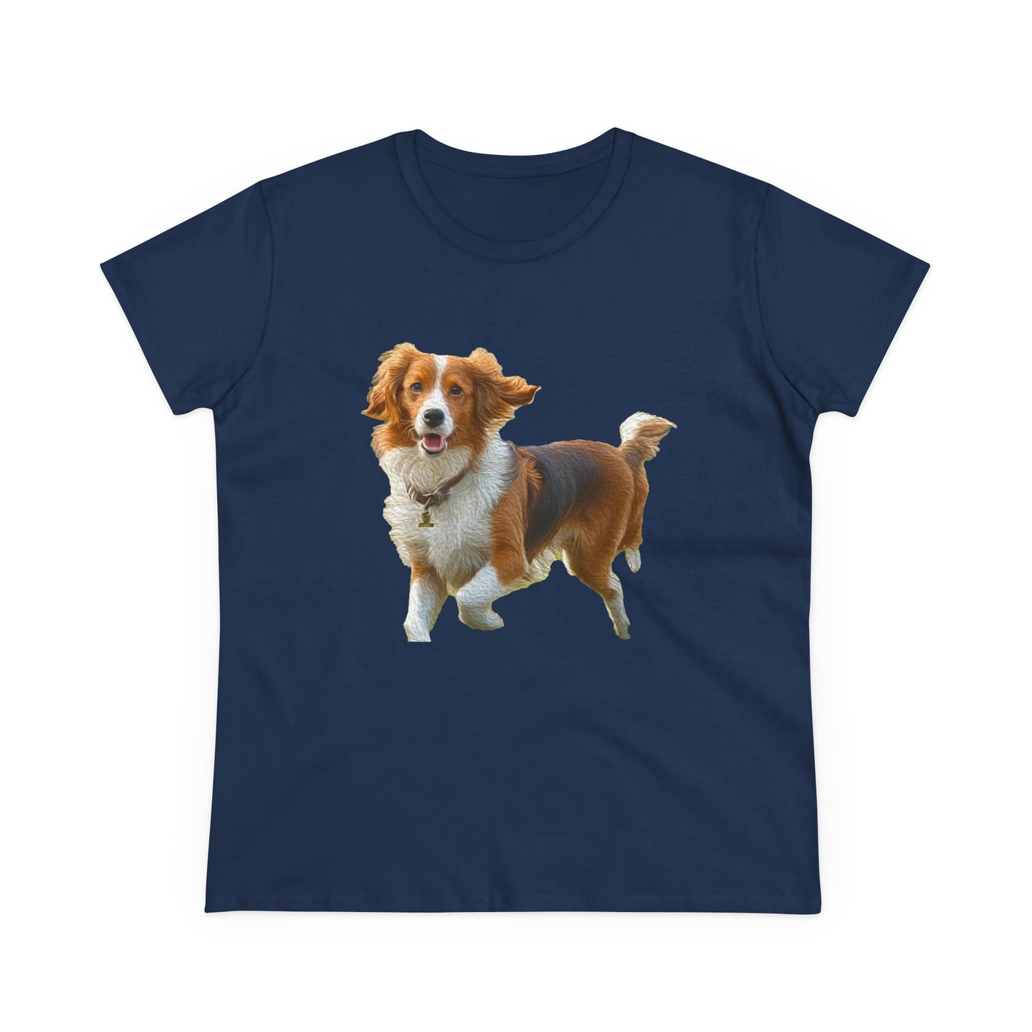 Nederlandse Kooikerhondje Women's Midweight Cotton Tee