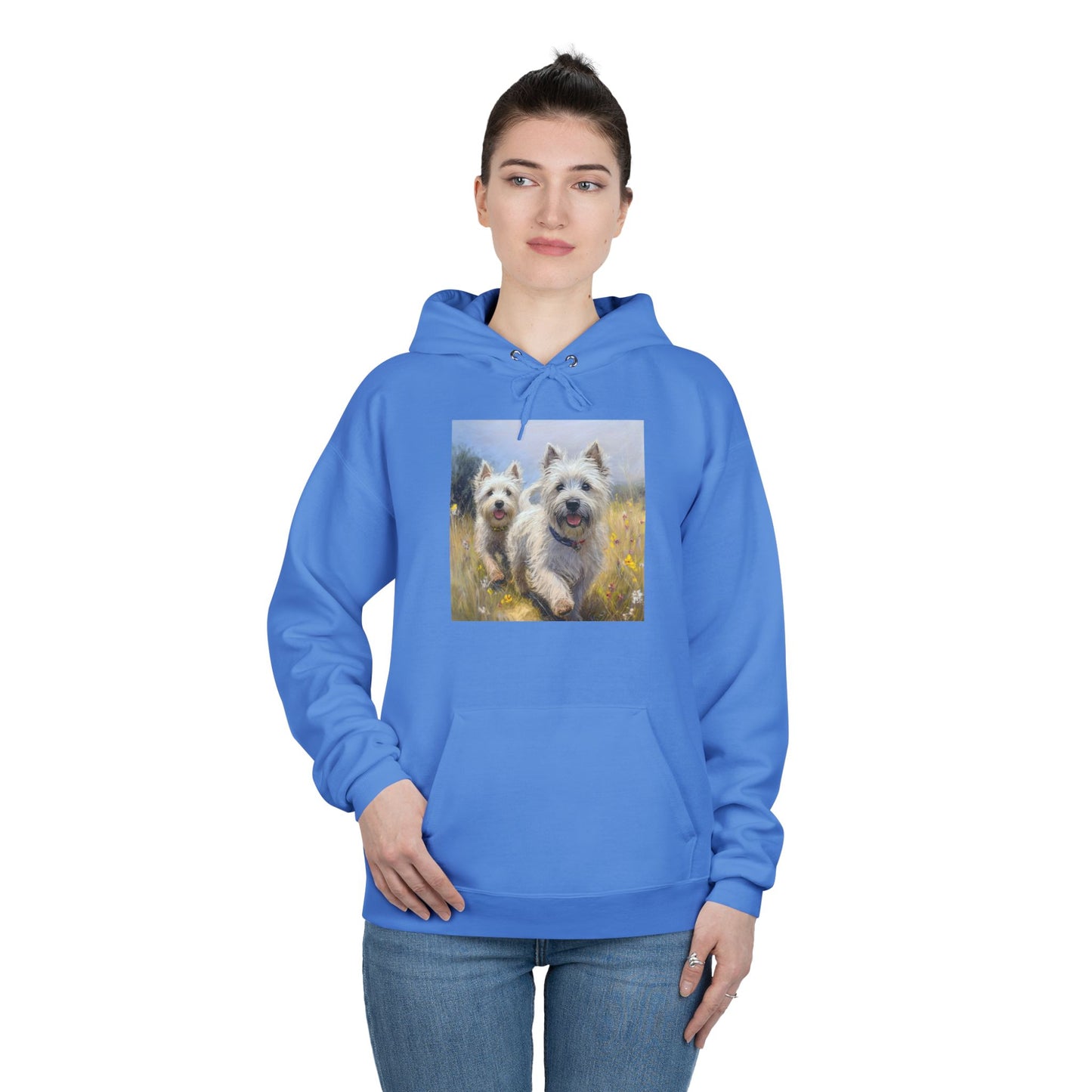 Cairn Terriers - Unisex Cotton Blend Fleece Lined Hoodie Sweatshirt