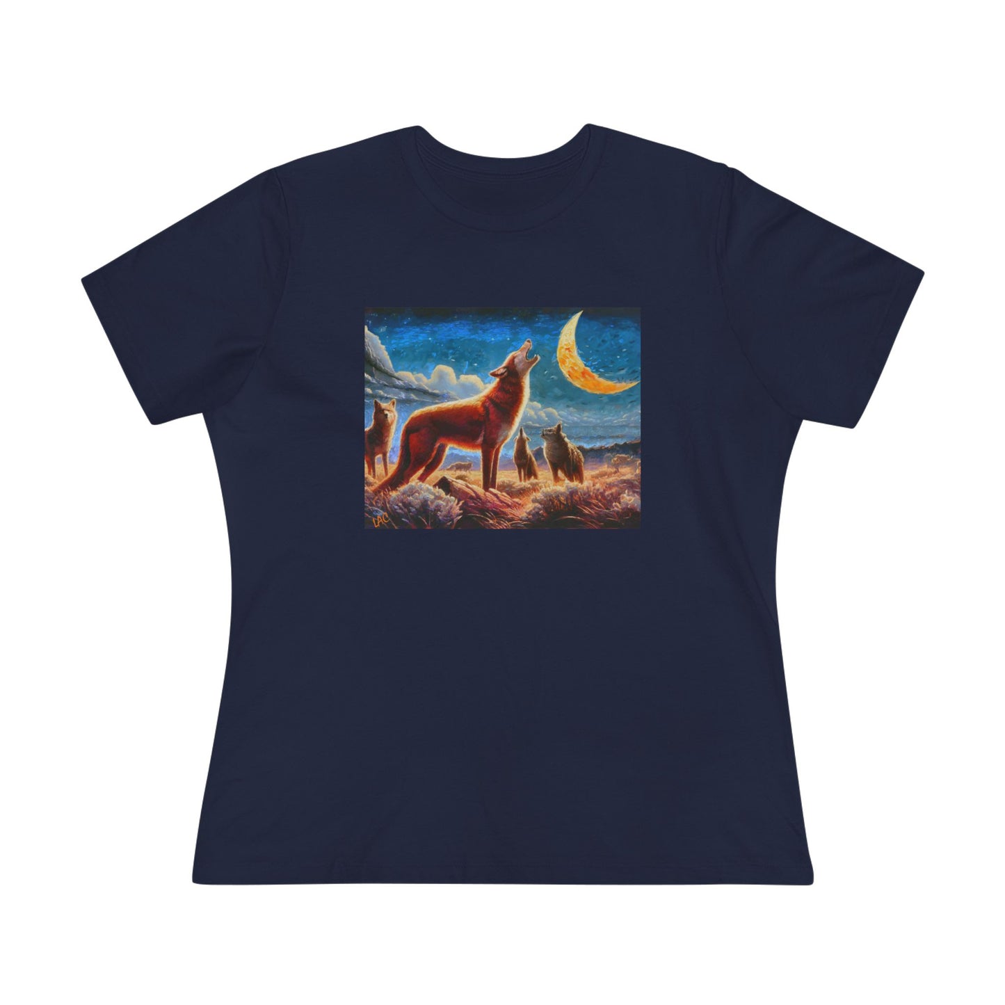 Coyotees in Moonlight Women's Relaxed Fit Cotton Tee