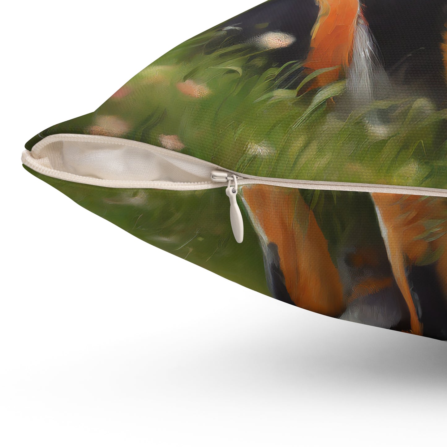 Greater Swiss Mountain Dog Spun Polyester Throw Pillow