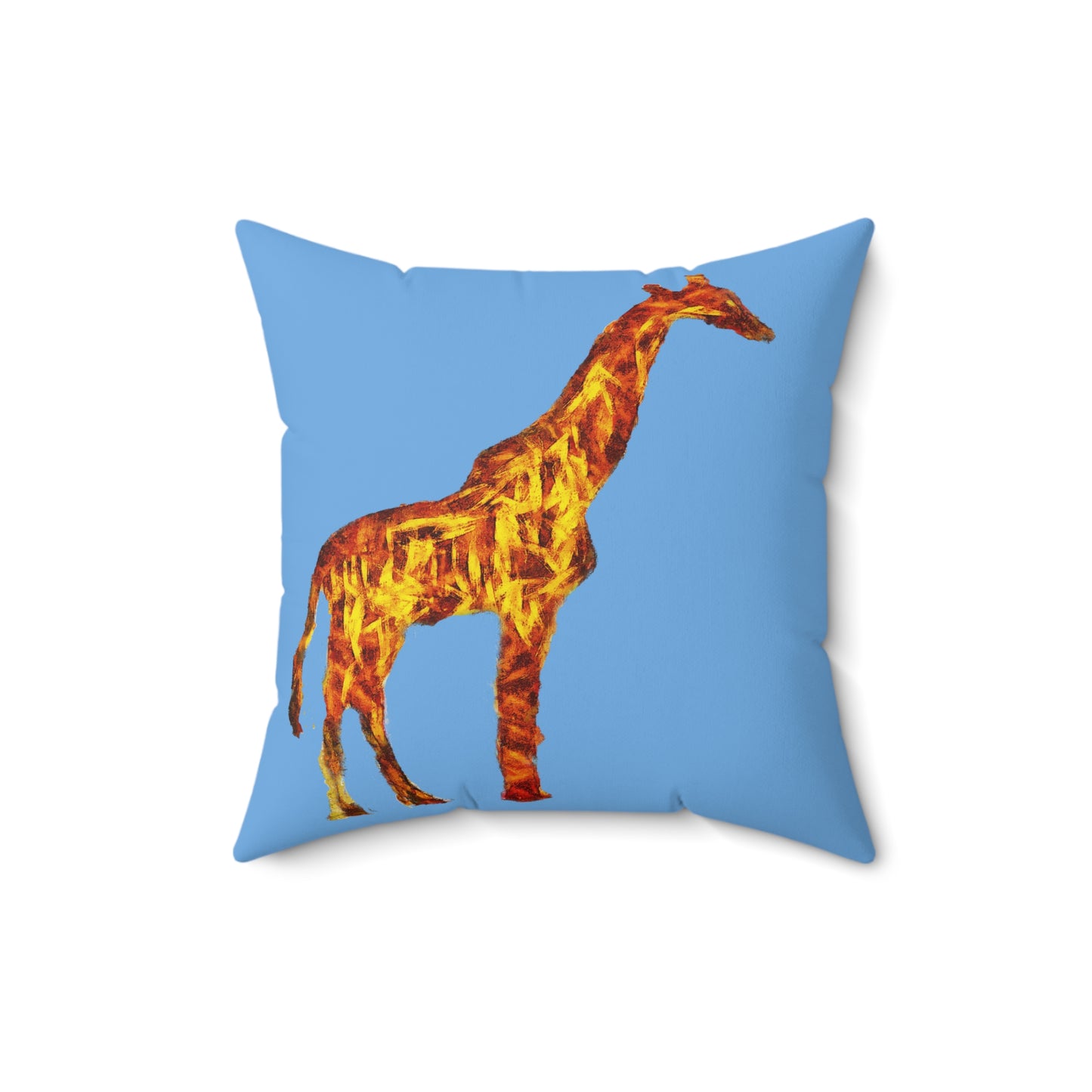 Giraffe 'Camile' Spun Polyester Throw Pillow