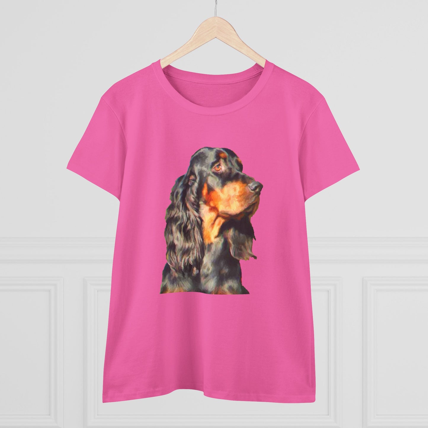 Gordon Setter 'Angus' Women's Midweight Cotton Tee