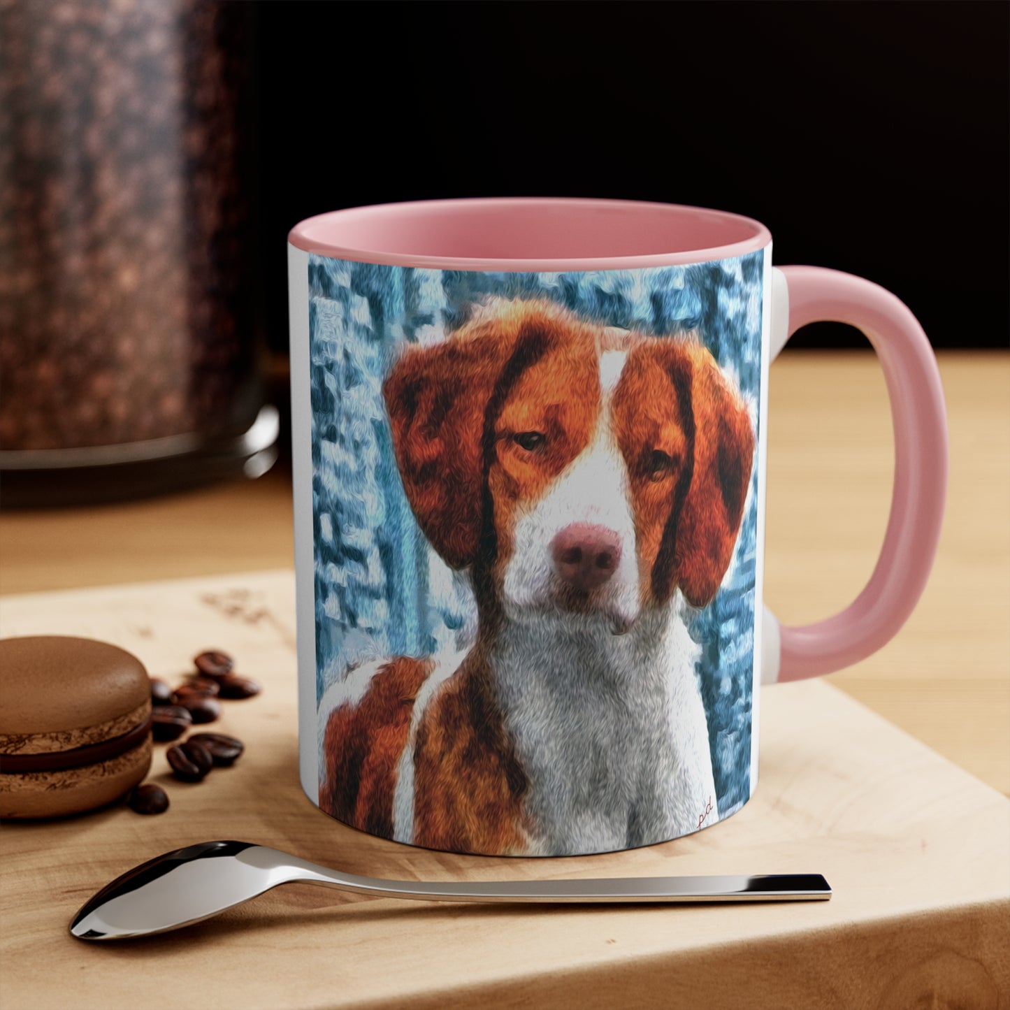 Brittany Spaniel 'Gunner' Accent Coffee Mug: A Taste of Elegance
