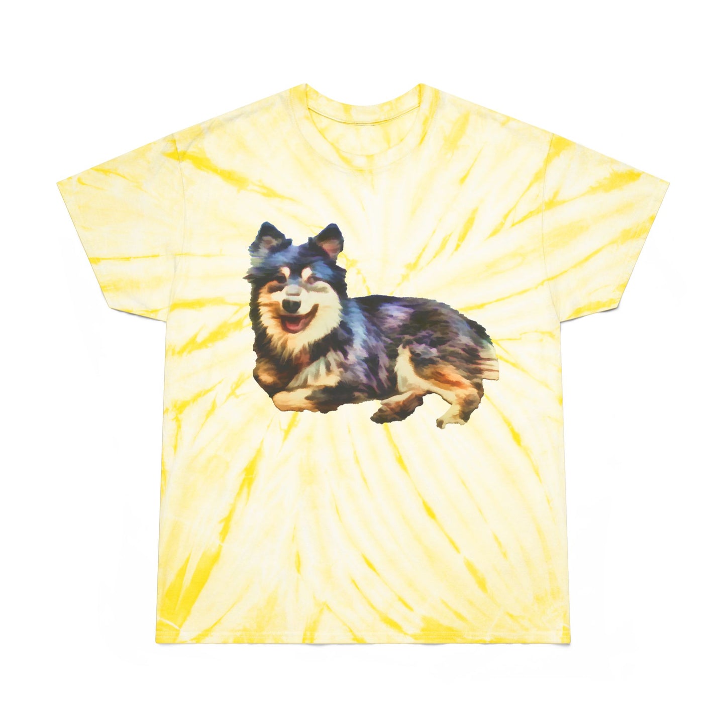 Finnish Lapphund Unisex Cotton Tie-Dye Tee, Cyclone