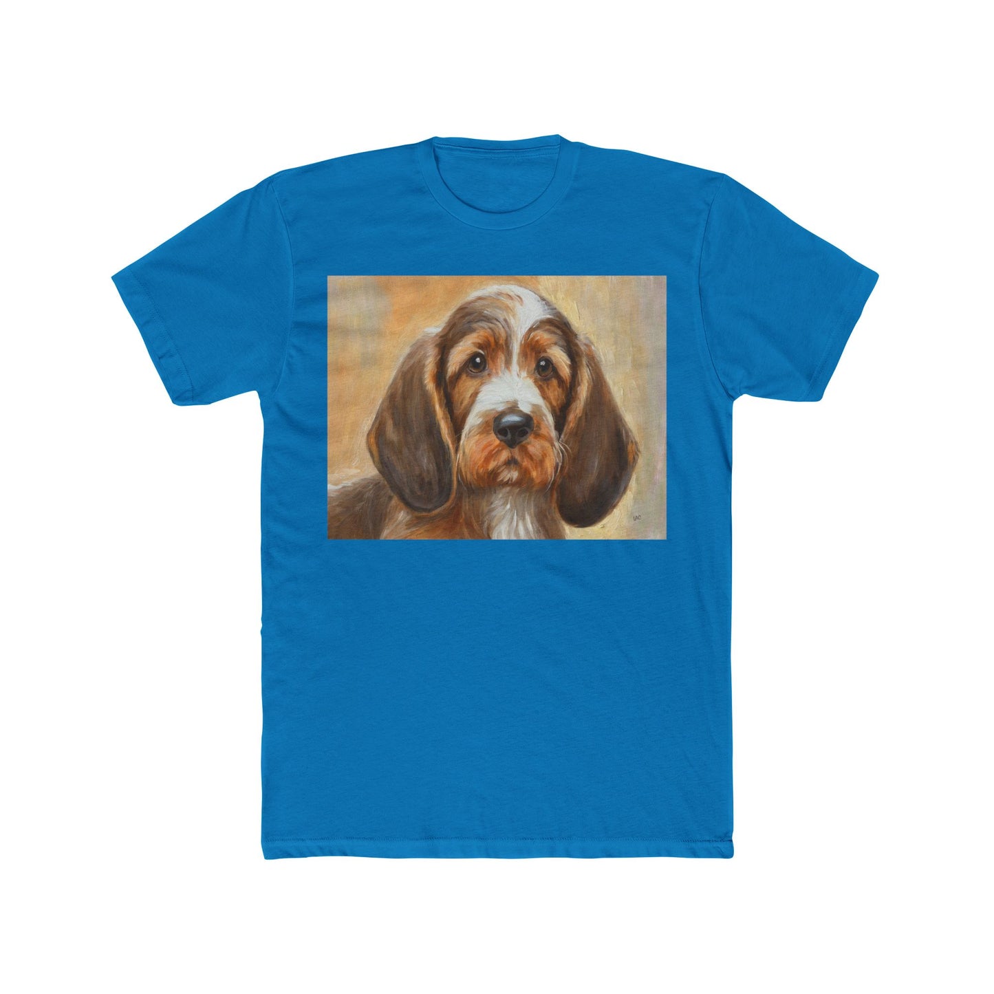 Basset Fauve de Bretagne Men's Fitted Cotton Crew Tee