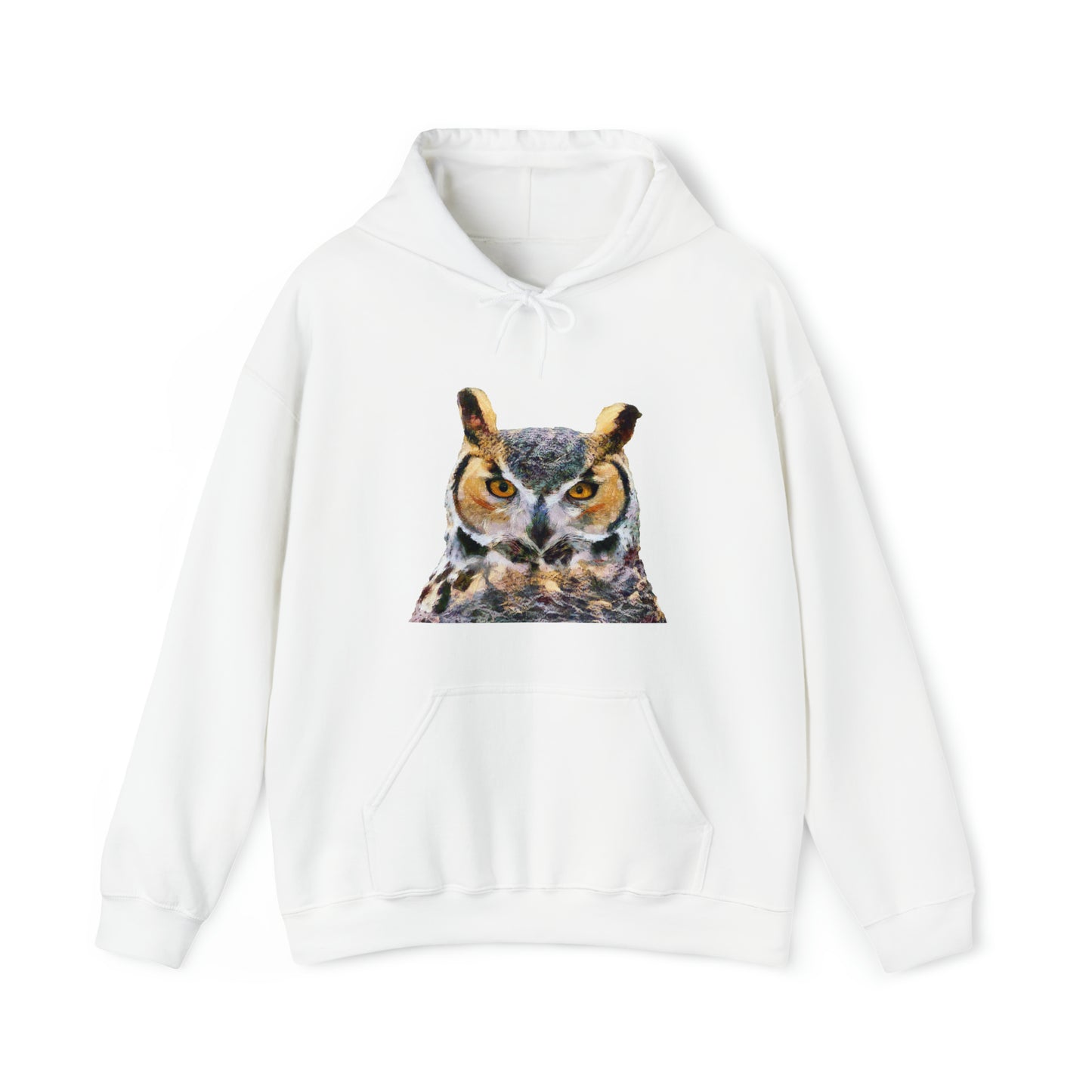 Great Horned Owl 'Hooty' Unisex 50-50 Hoodie