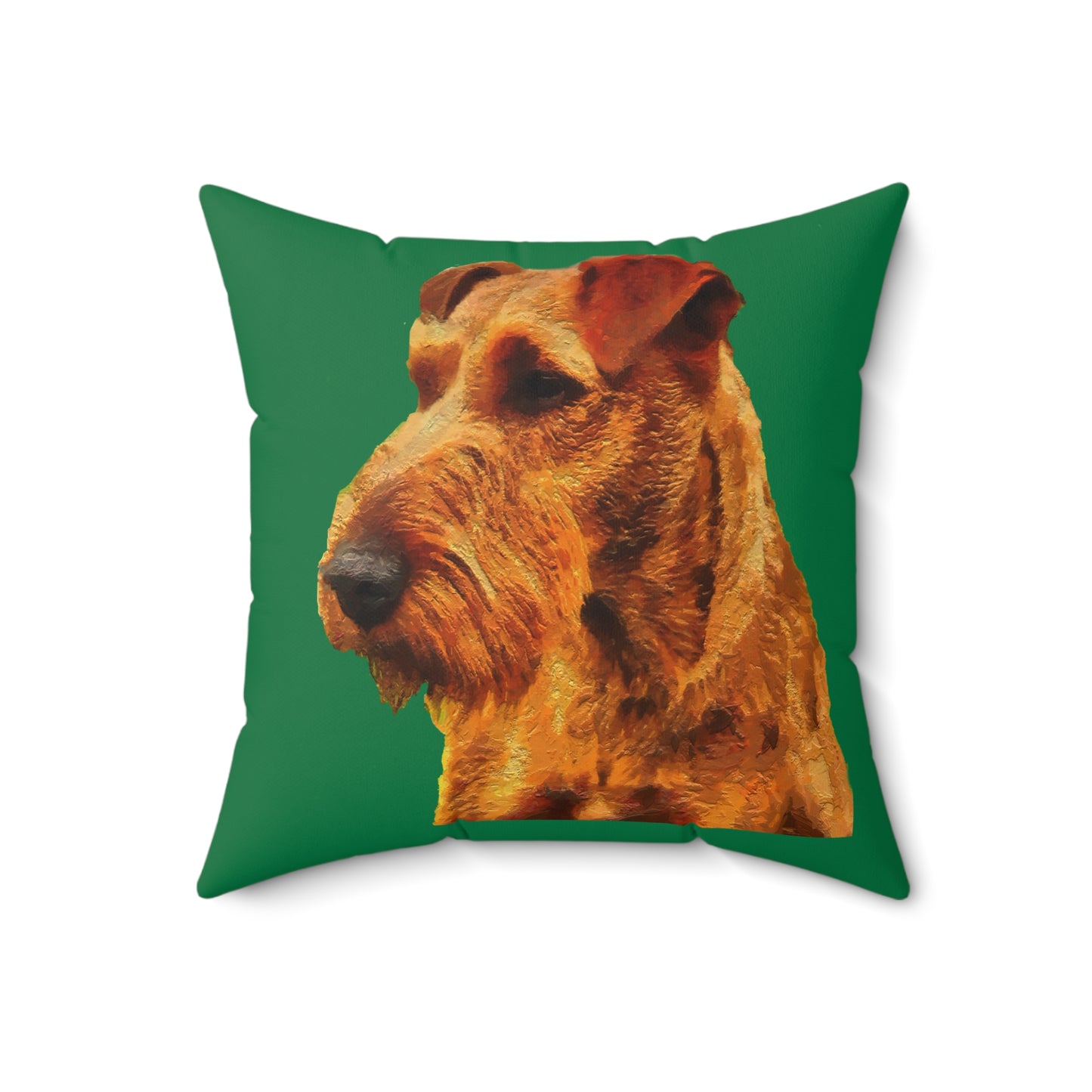 Irish Terrier 'Jocko' Spun Polyester Throw Pillow