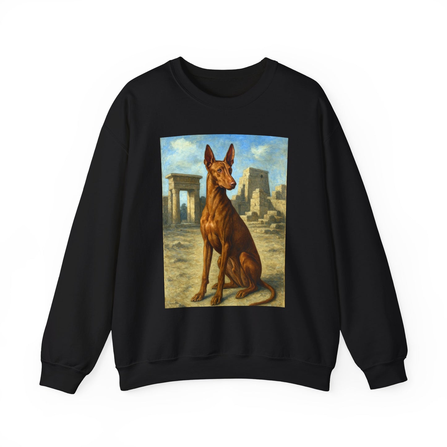 Egyptian Pharoh Hound - Unisex 50/50 Crewneck Sweatshirt