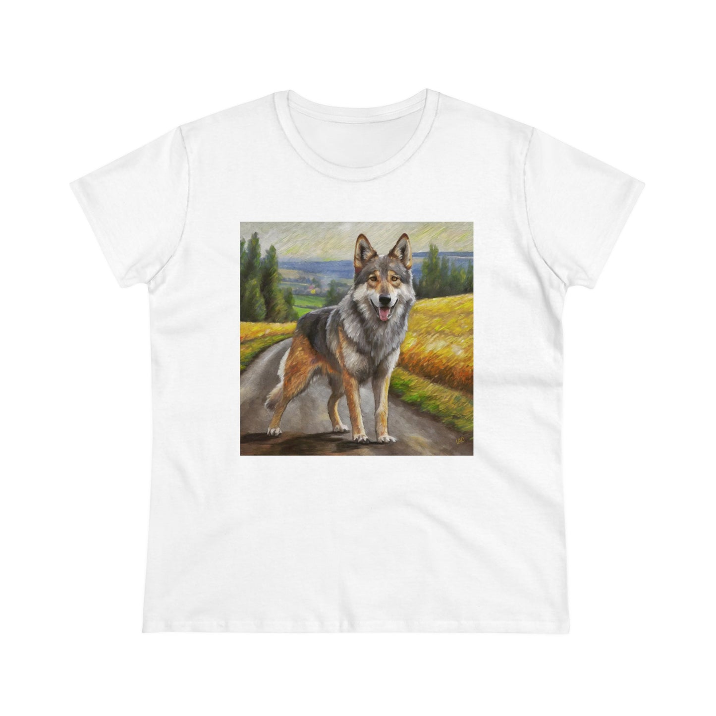 Czechoslovakian Vlcak 'Wolfdog' Women's Midweight Cotton Tee