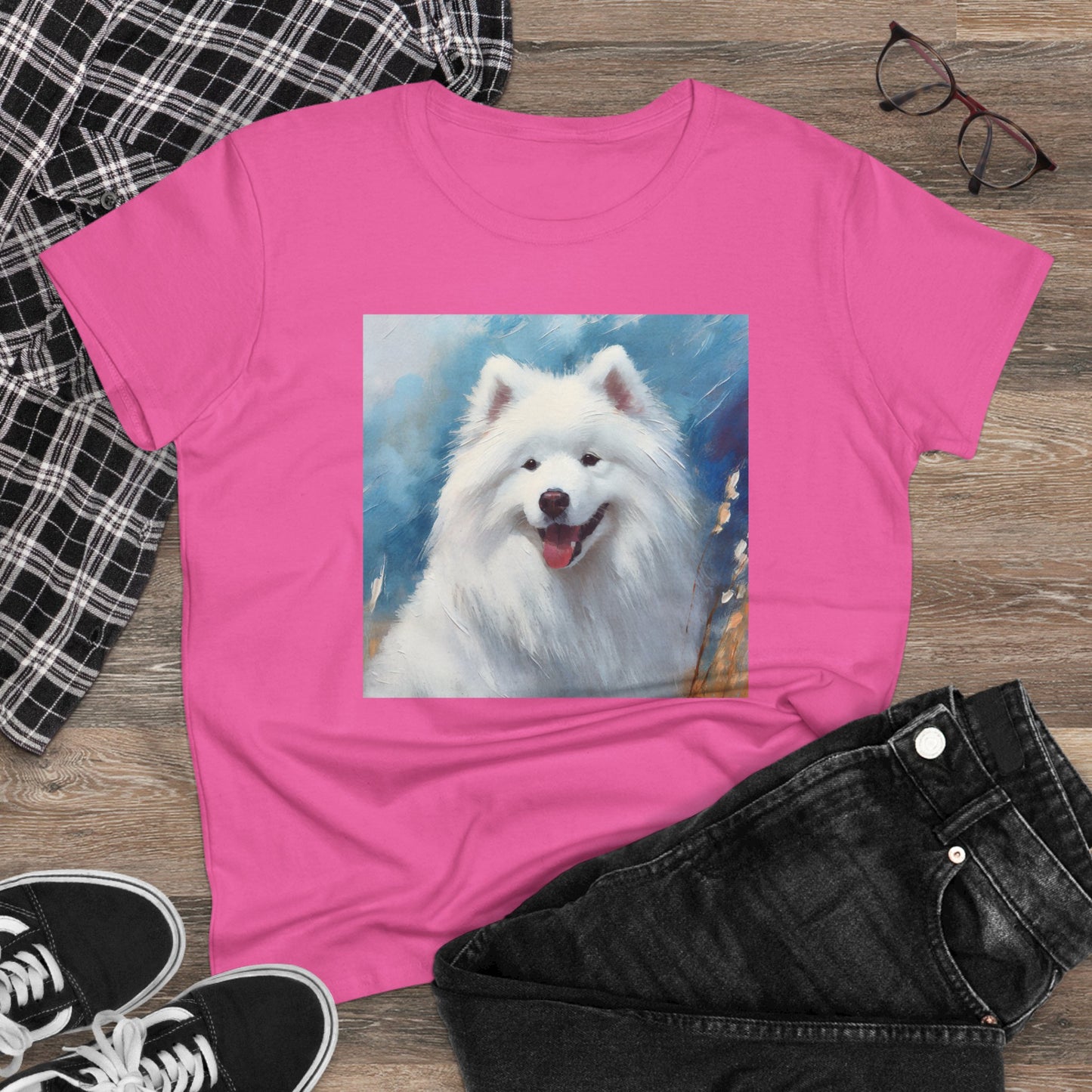 Samoyed Women's Midweight Cotton Tee