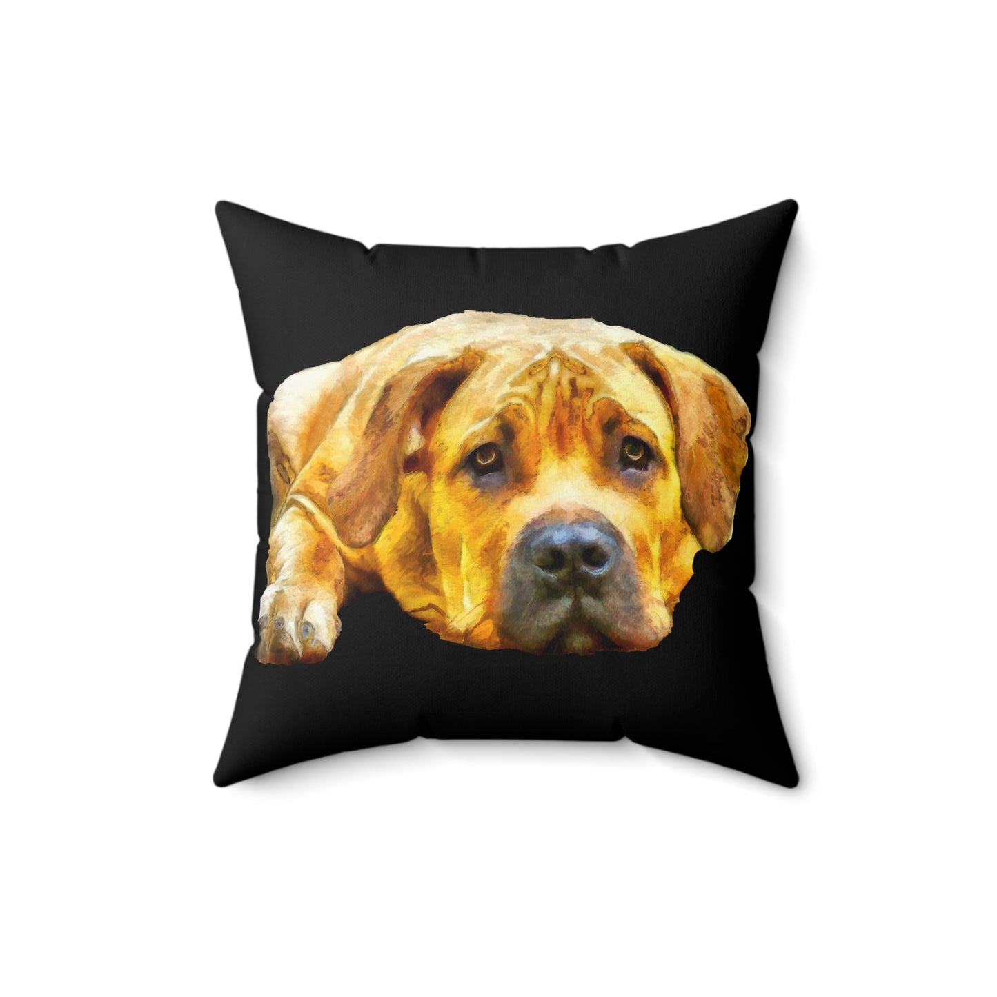 Boerboel Spun Polyester Throw Pillow