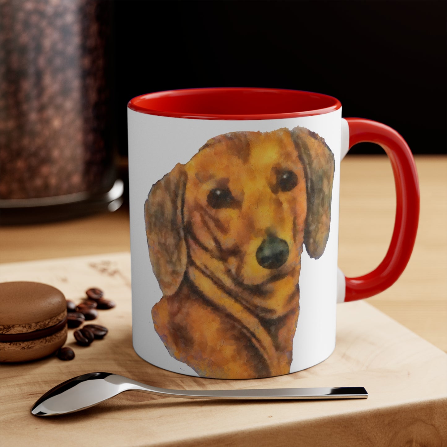 Dachshund 'Doxie 1' Accent Coffee Mug, 11oz