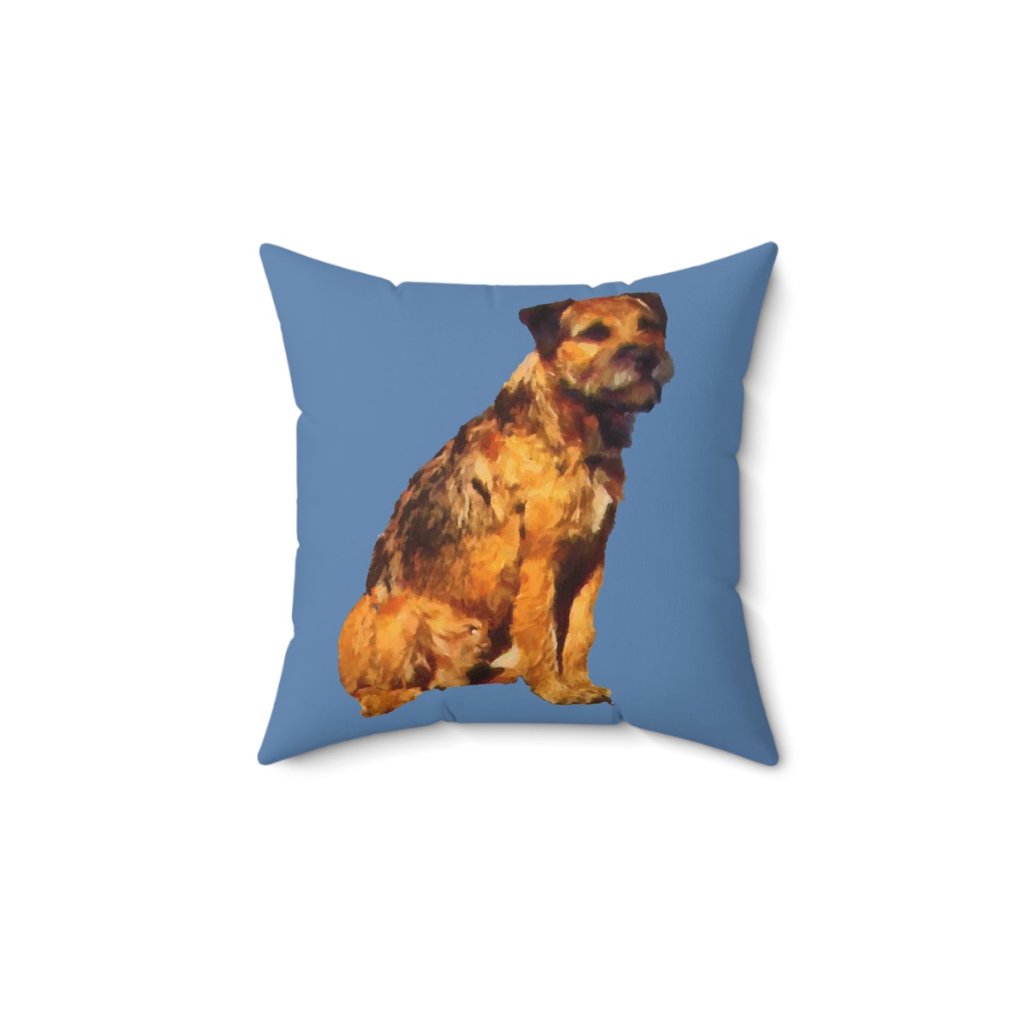Charming Border Terrier 'Andrew' Spun Polyester Throw Pillow