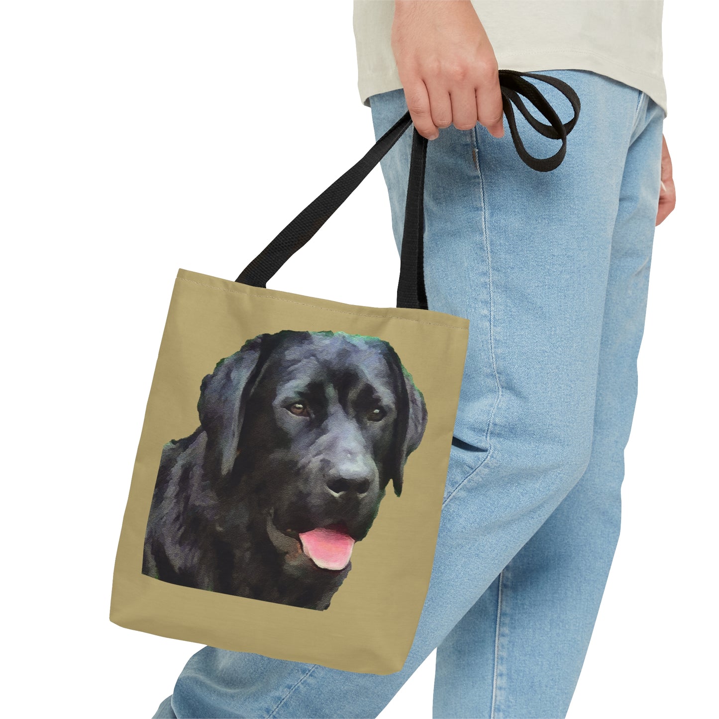 Charming Rizzo Black Labrador Tote Bag