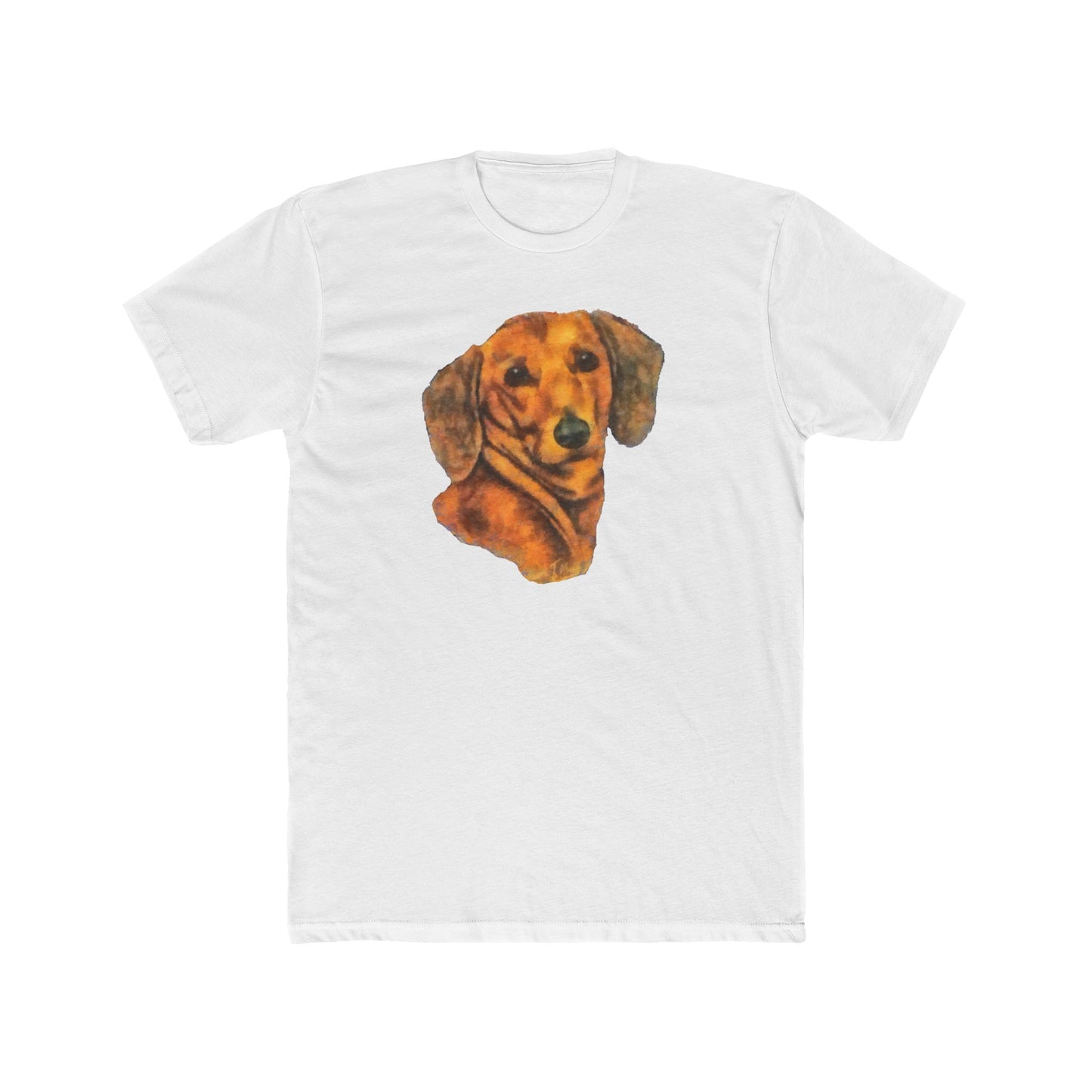 Dachshund #1 Men's Fitted Cotton Crew Tee