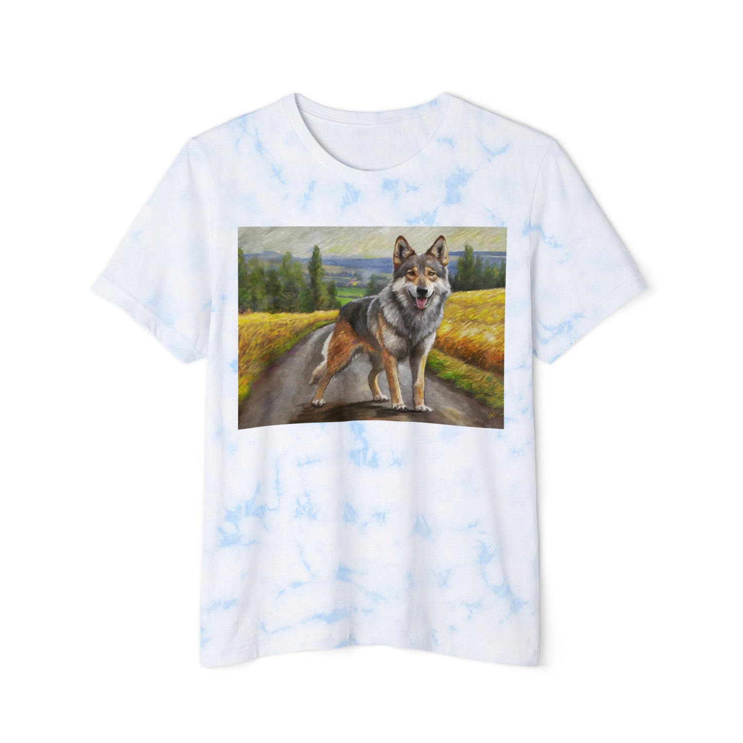 Czechoslovakian Vlciak Wolfdog Classic FWD Fashion Tie-Dyed T-Shirt