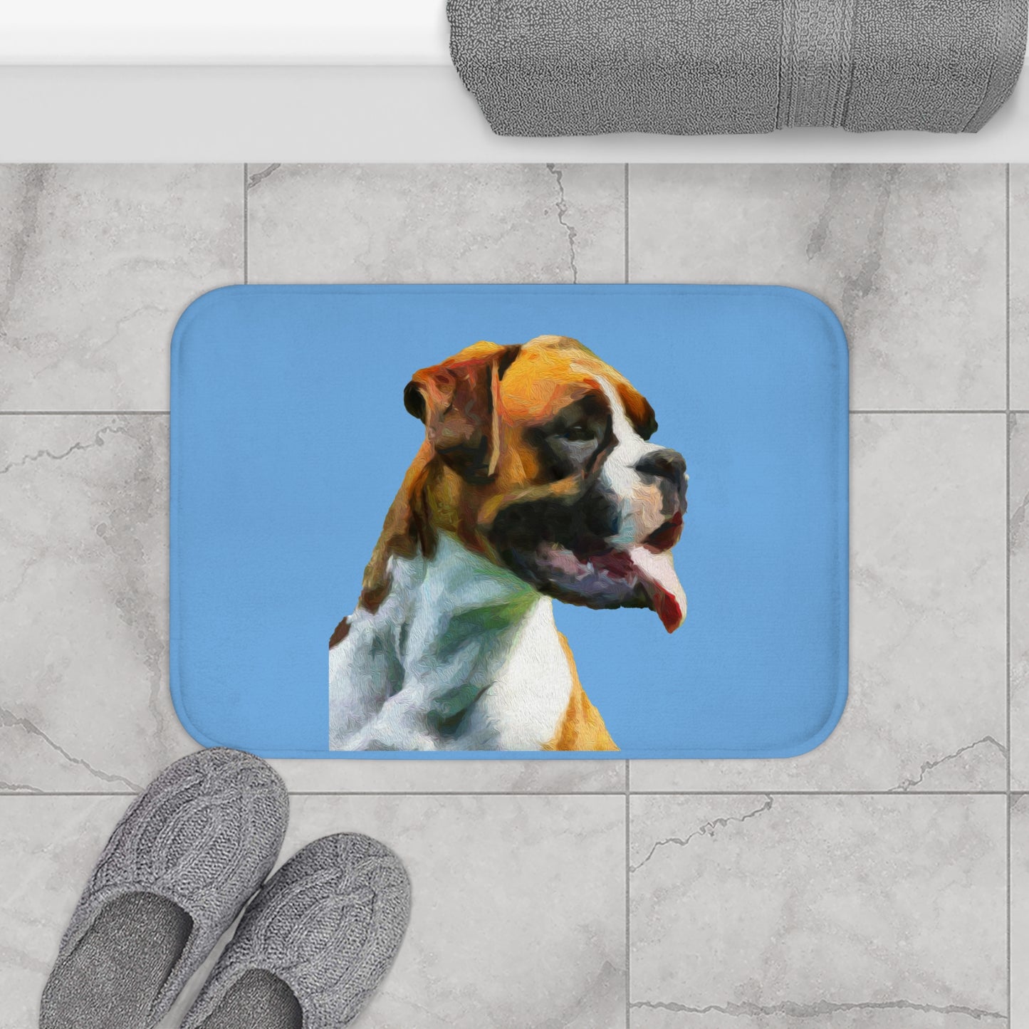 Boxer 'Cooper' Bathroom Rug Mat