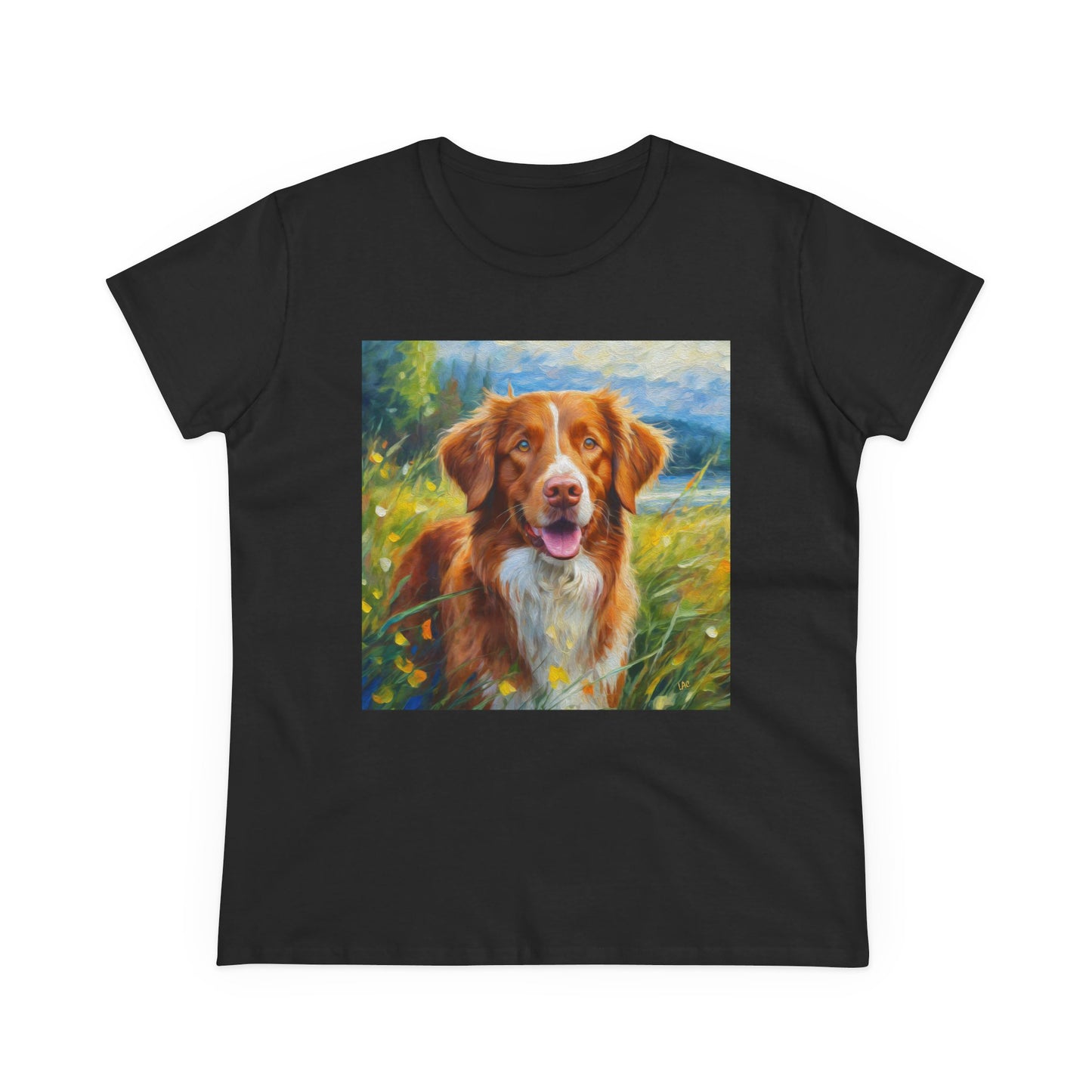 Nova Scotia Duck Tolling Retriever 'DIxie' Women's Midweight Cotton Tee