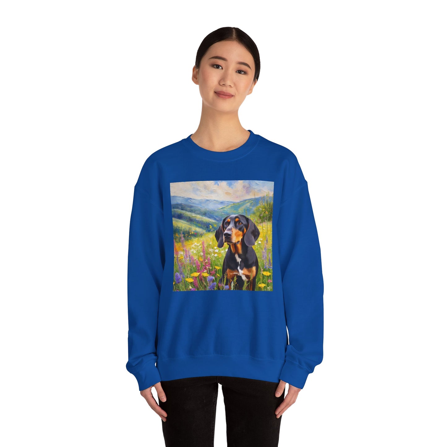 Black & Tan Coonhound Unisex 50/50 Crewneck Sweatshirt