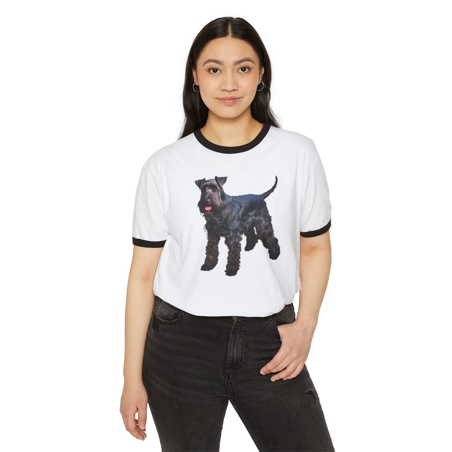 Kerry Blue Terrier Unisex Cotton Ringer T-Shirt
