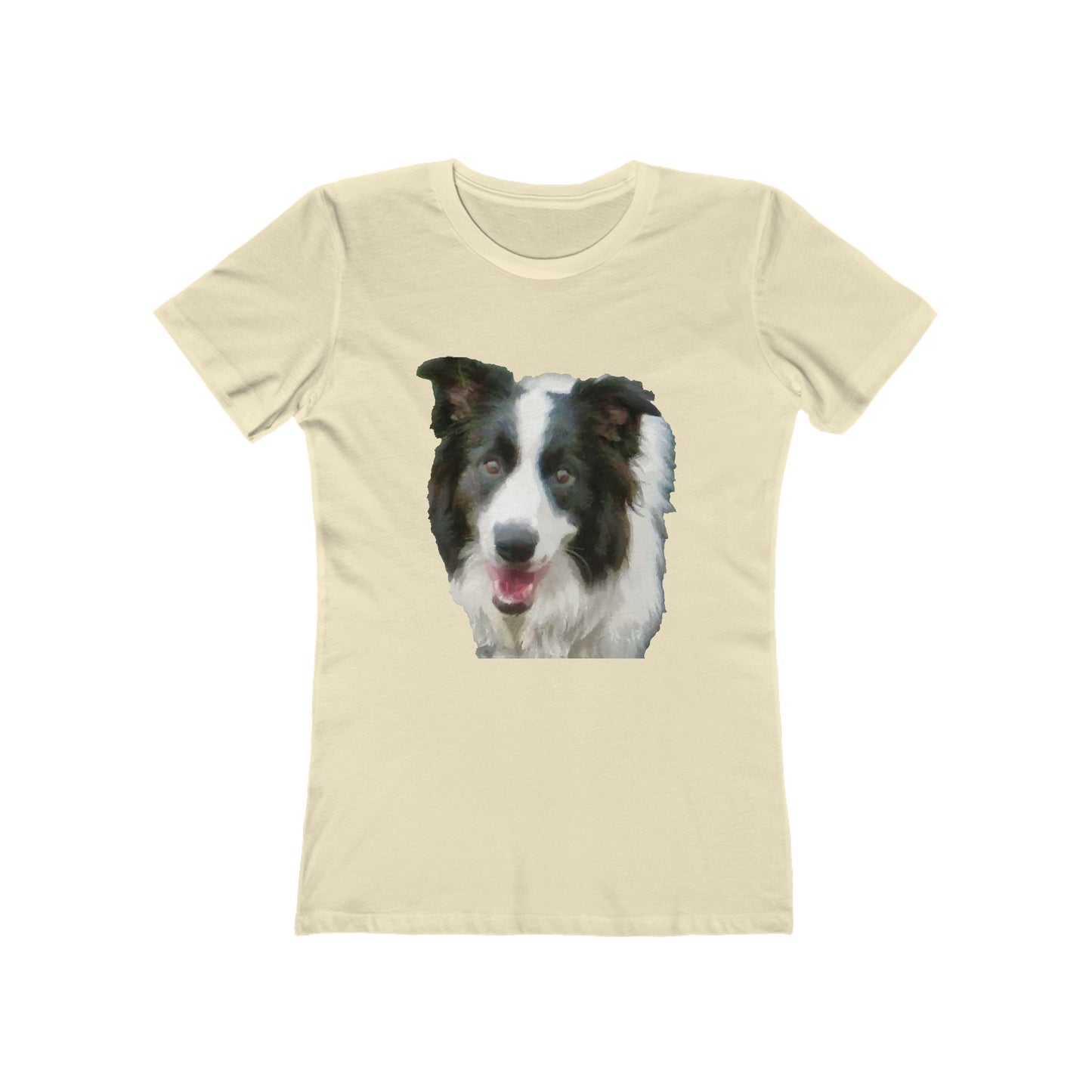 Border Collie 'Archie' - Women's Slim Fit Ringspun Cotton T-Shirt