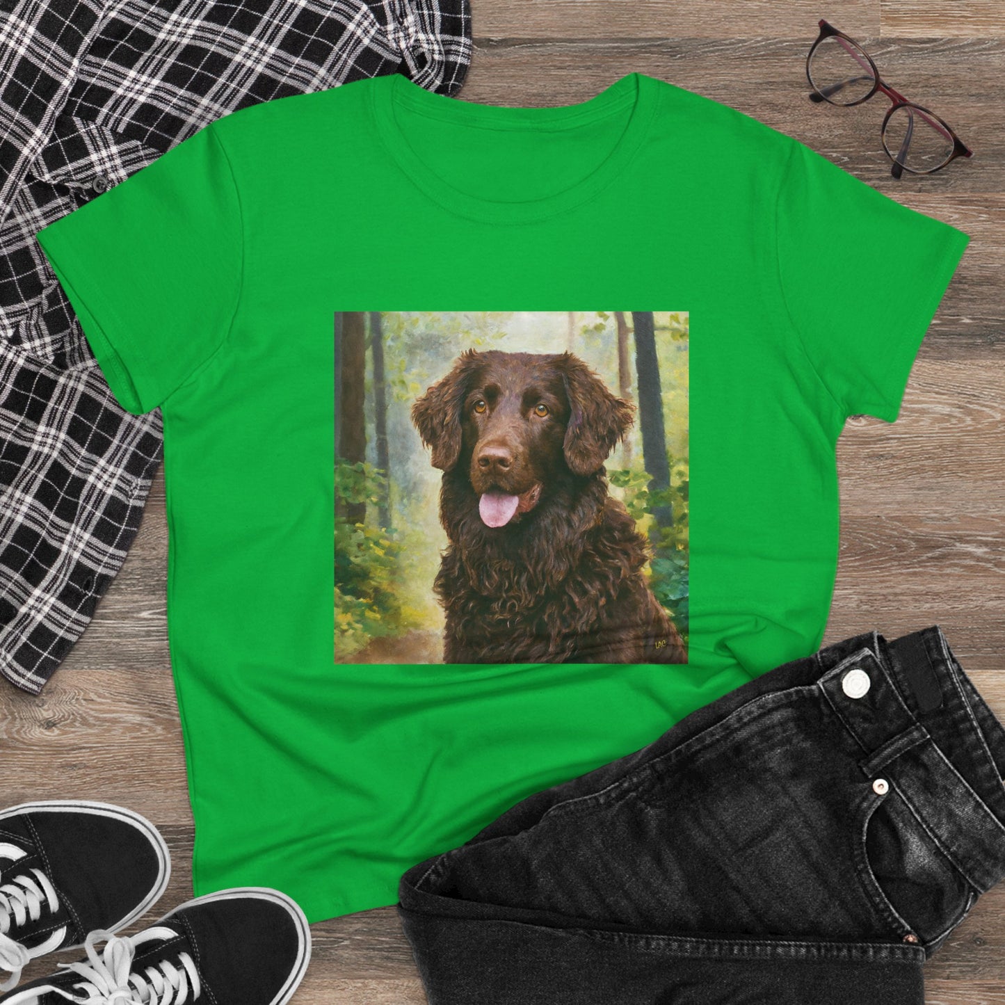 Curly-Coated Retriever Women's Midweight Cotton Tee
