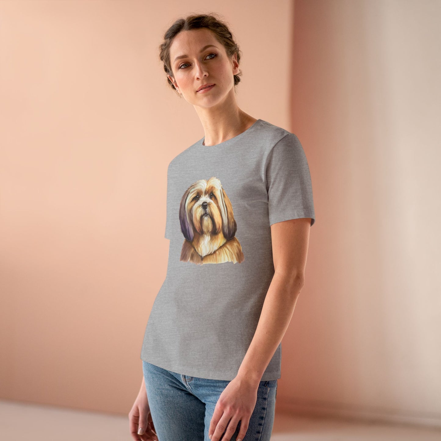 Lhasa Apso Women's Relaxed Fit Cotton Tee