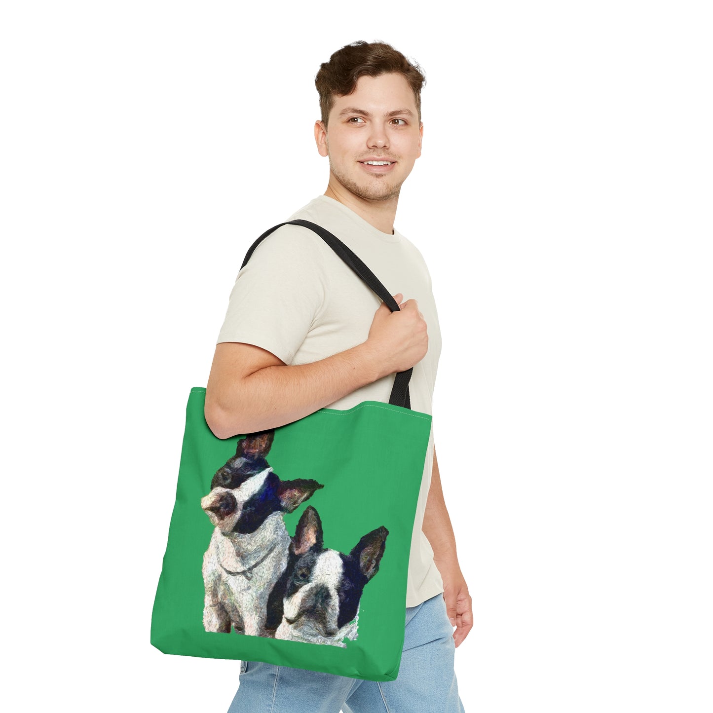 Boston Terrriers "Skipper & Dee Dee" Tote Bag