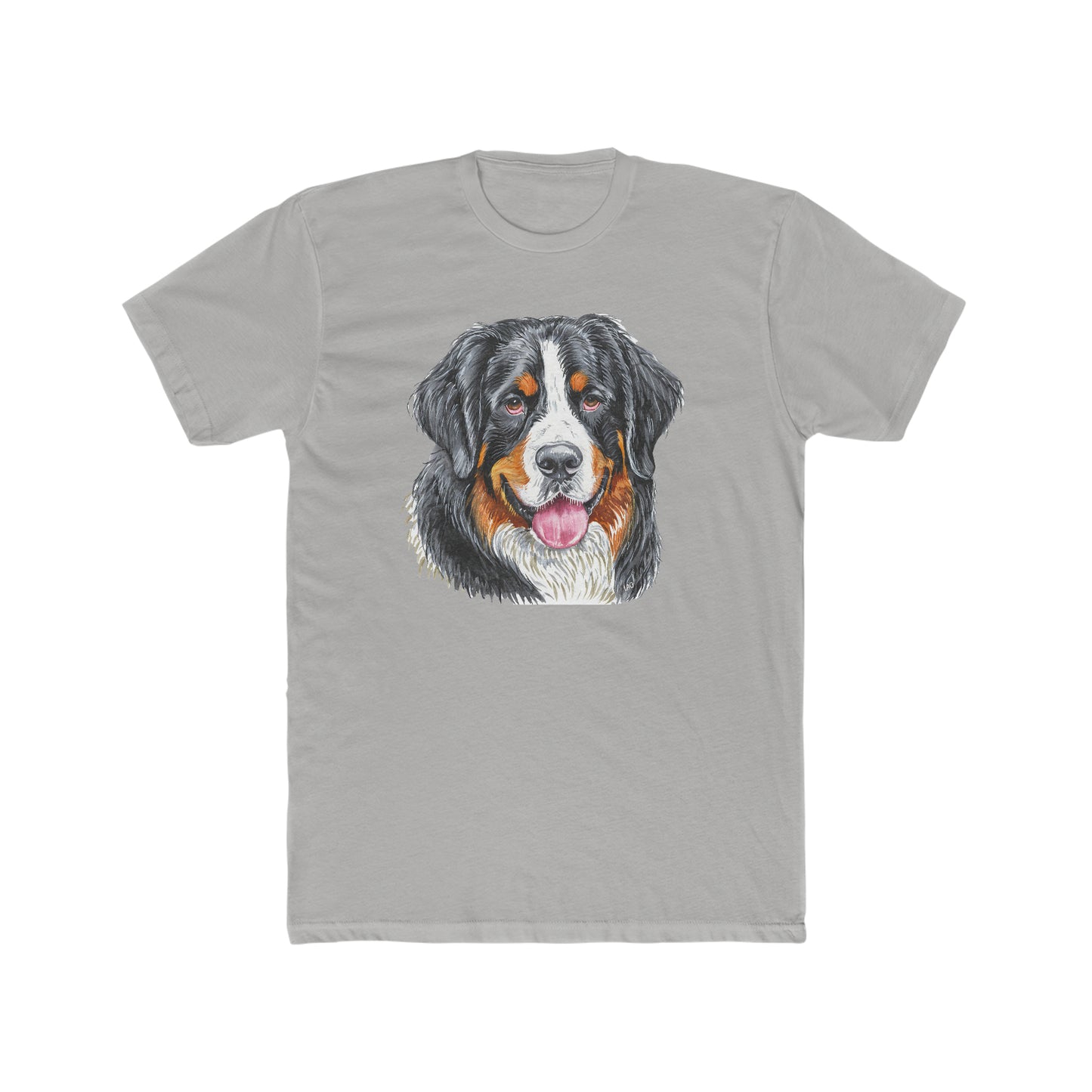 Bernese Mountain Dog #2 Men's Fitted Cotton Crew Tee