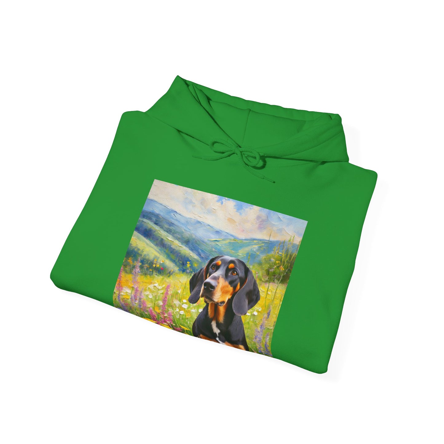 Black & Tan Coonhound Unisex 50/50 Hooded Sweatshirt
