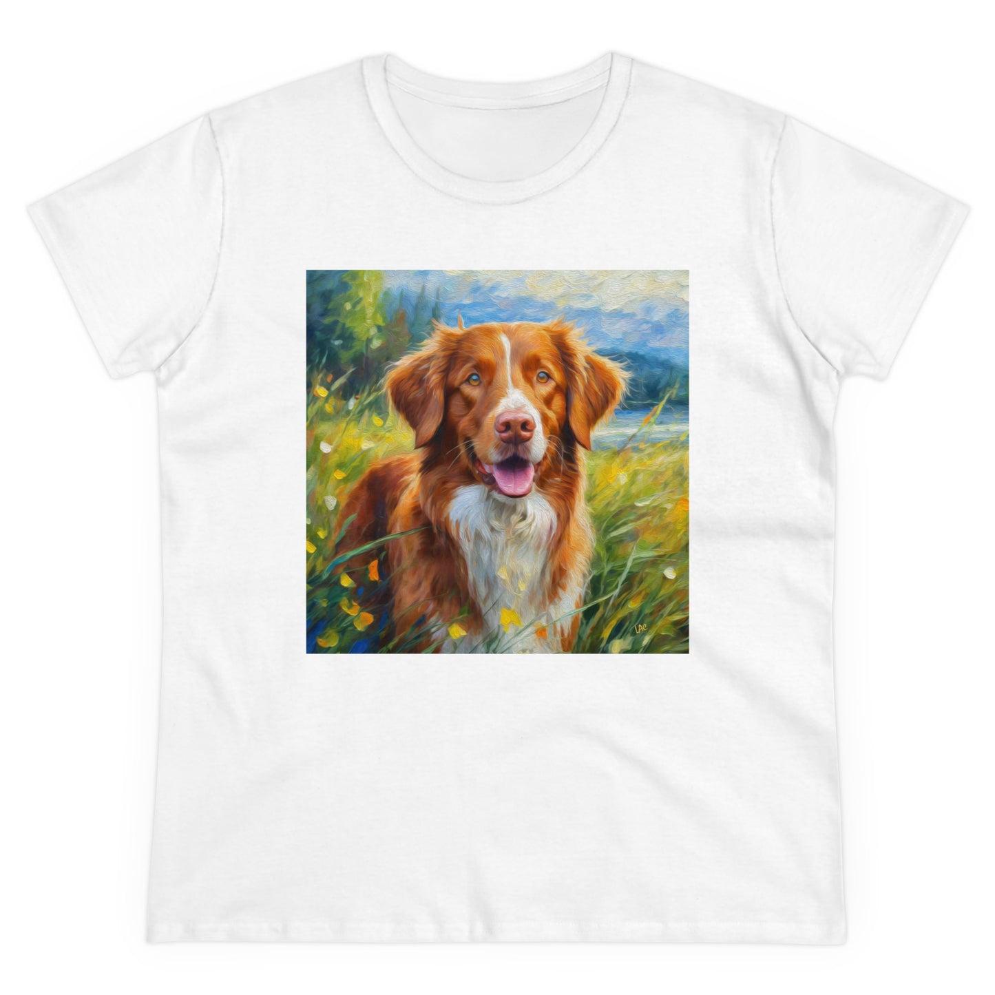 Nova Scotia Duck Tolling Retriever 'DIxie' Women's Midweight Cotton Tee
