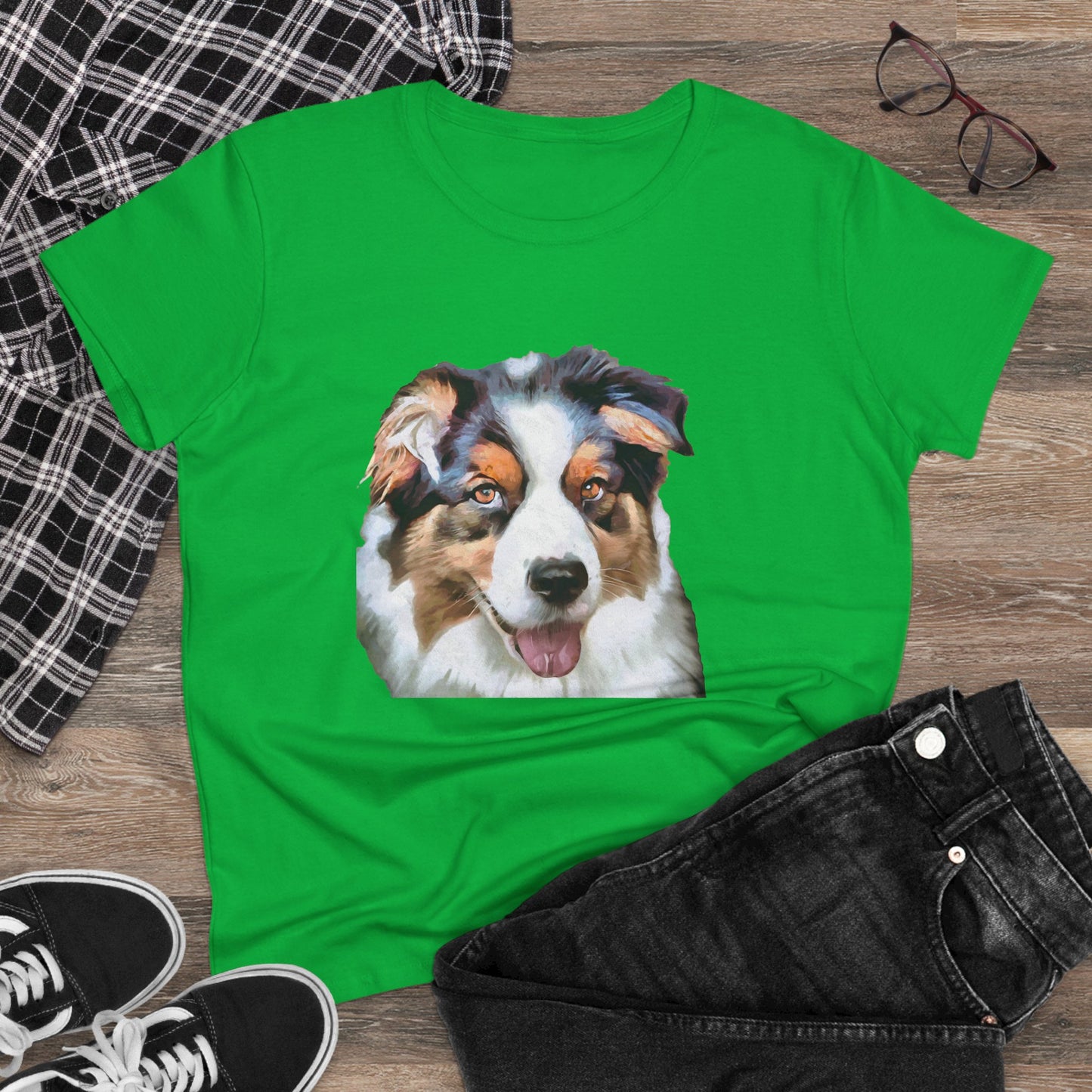 Australian Shepherd - Blue Merle Women's Midweight Cotton Tee