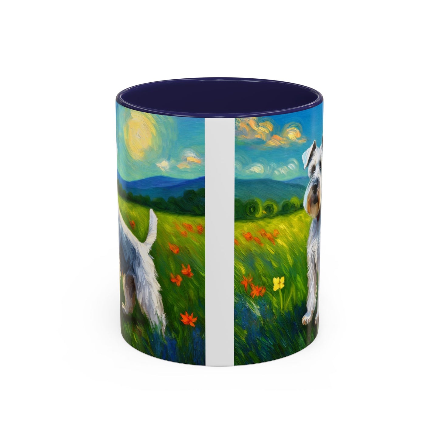 White Schnauzer Accent Coffee Mug - 2 Sizes