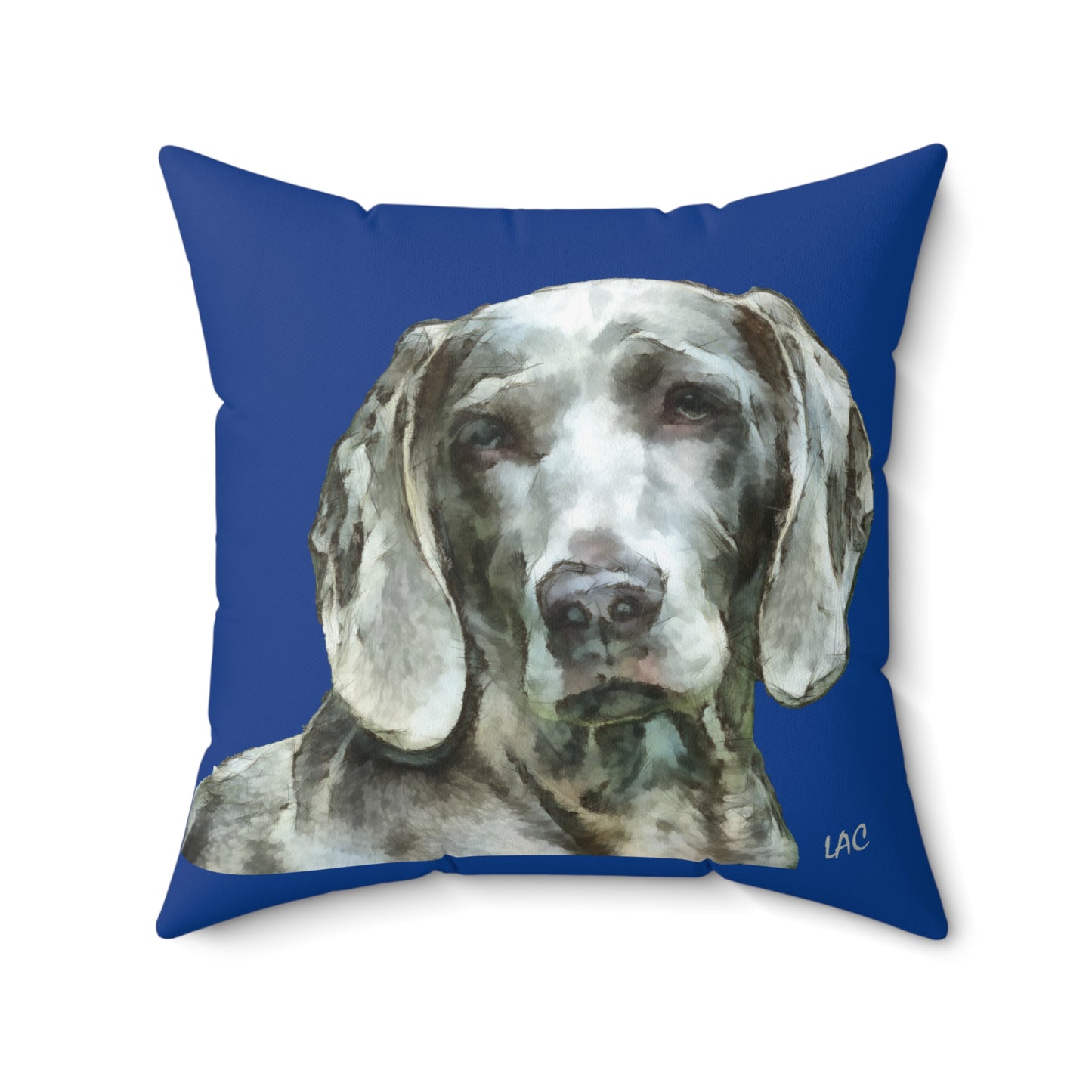 Weimaraner 'Greyson' Spun Polyester Throw Pillow