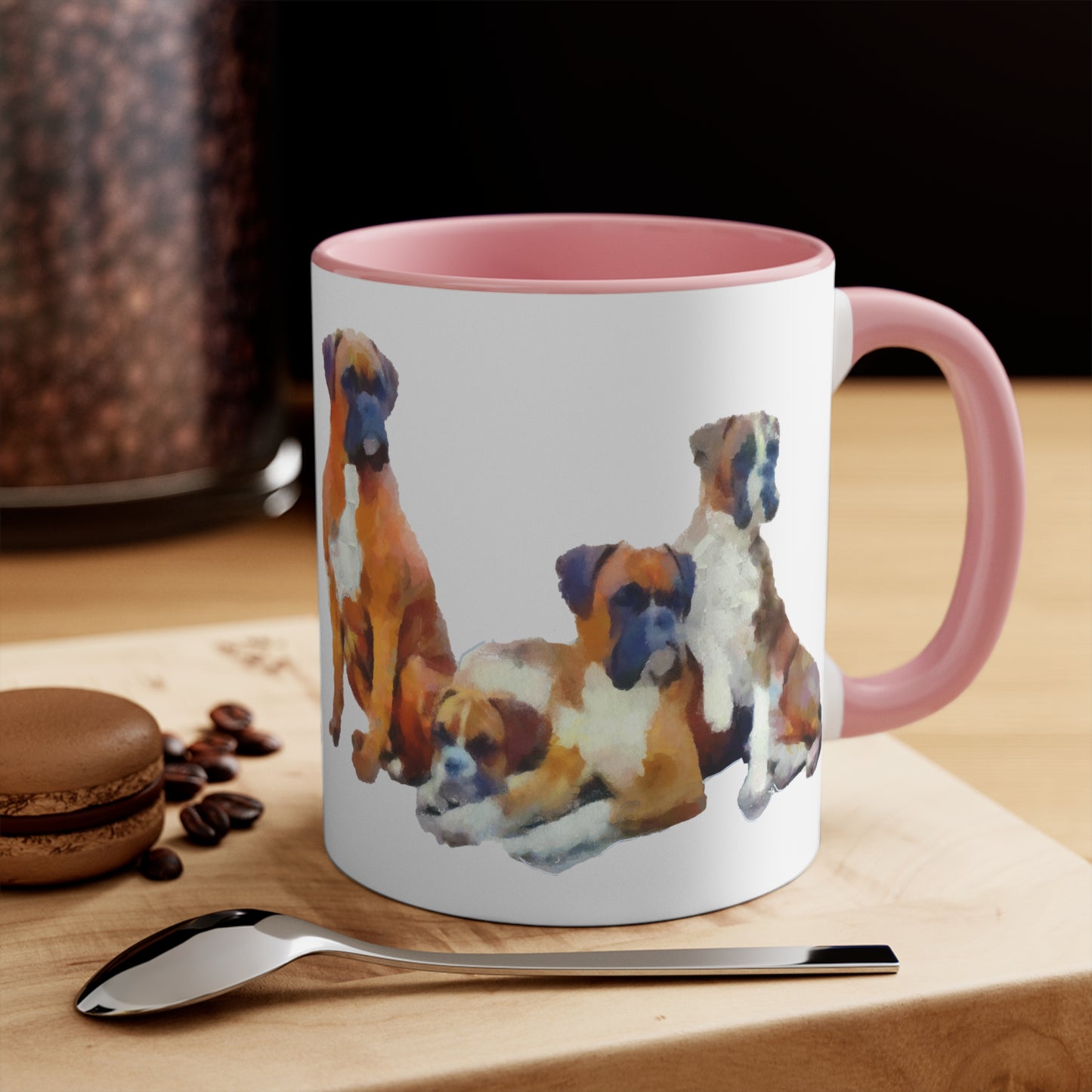 Boxer Quartet Cheerful Ceramic Coffee Mug - 11oz