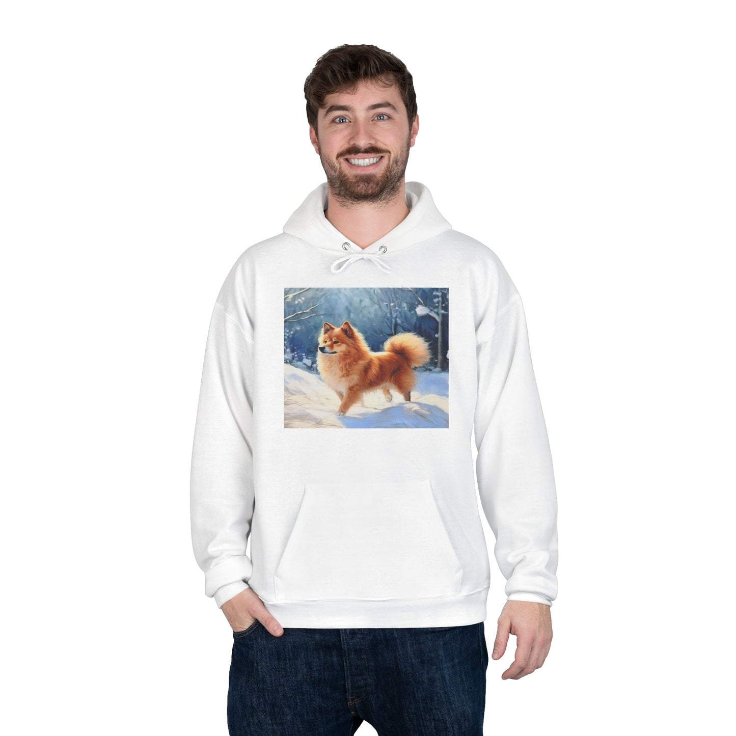 Finnish Spitz - Cozy Fleece Lined Pullover Hoodie