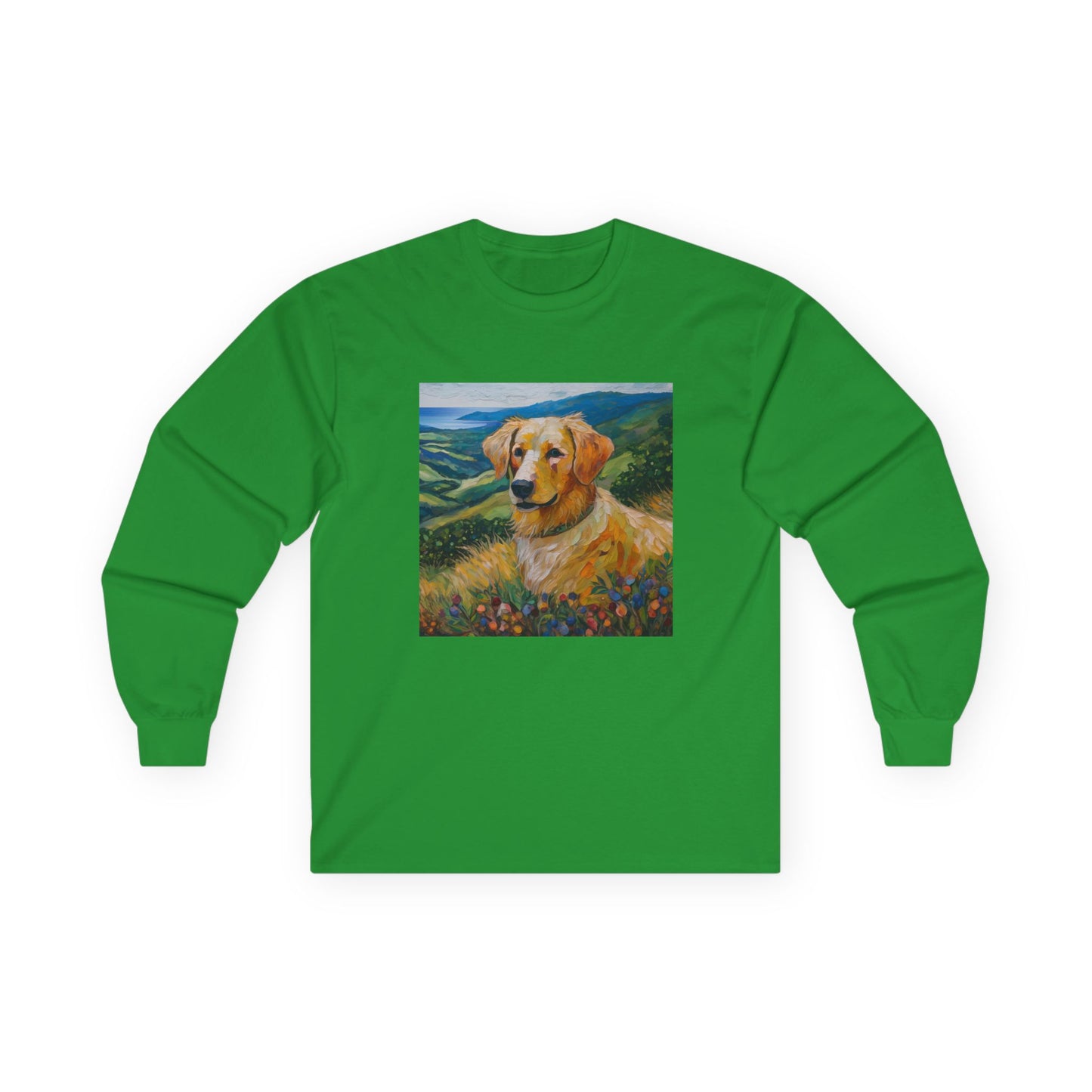 Golden Retriever #3 Unisex Cotton Long Sleeve Tee