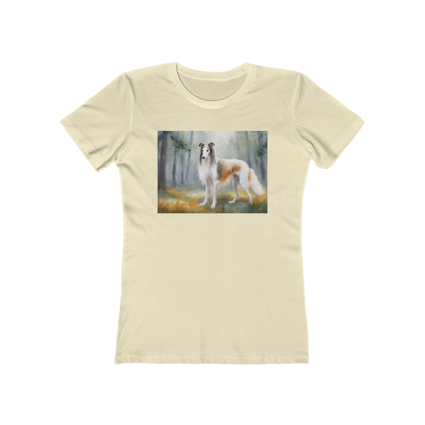 Borzoi 'Russian Wolfhound' Women's Slim Fitted Ringspun Cotton Tee