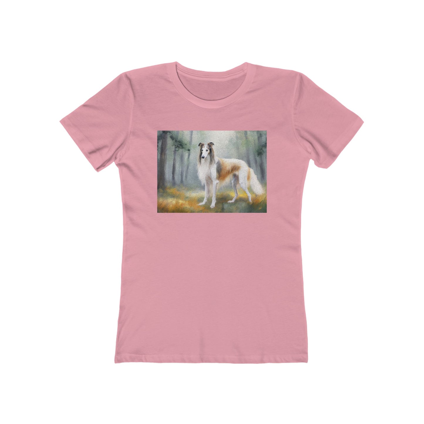 Borzoi 'Russian Wolfhound' Women's Slim Fitted Ringspun Cotton Tee
