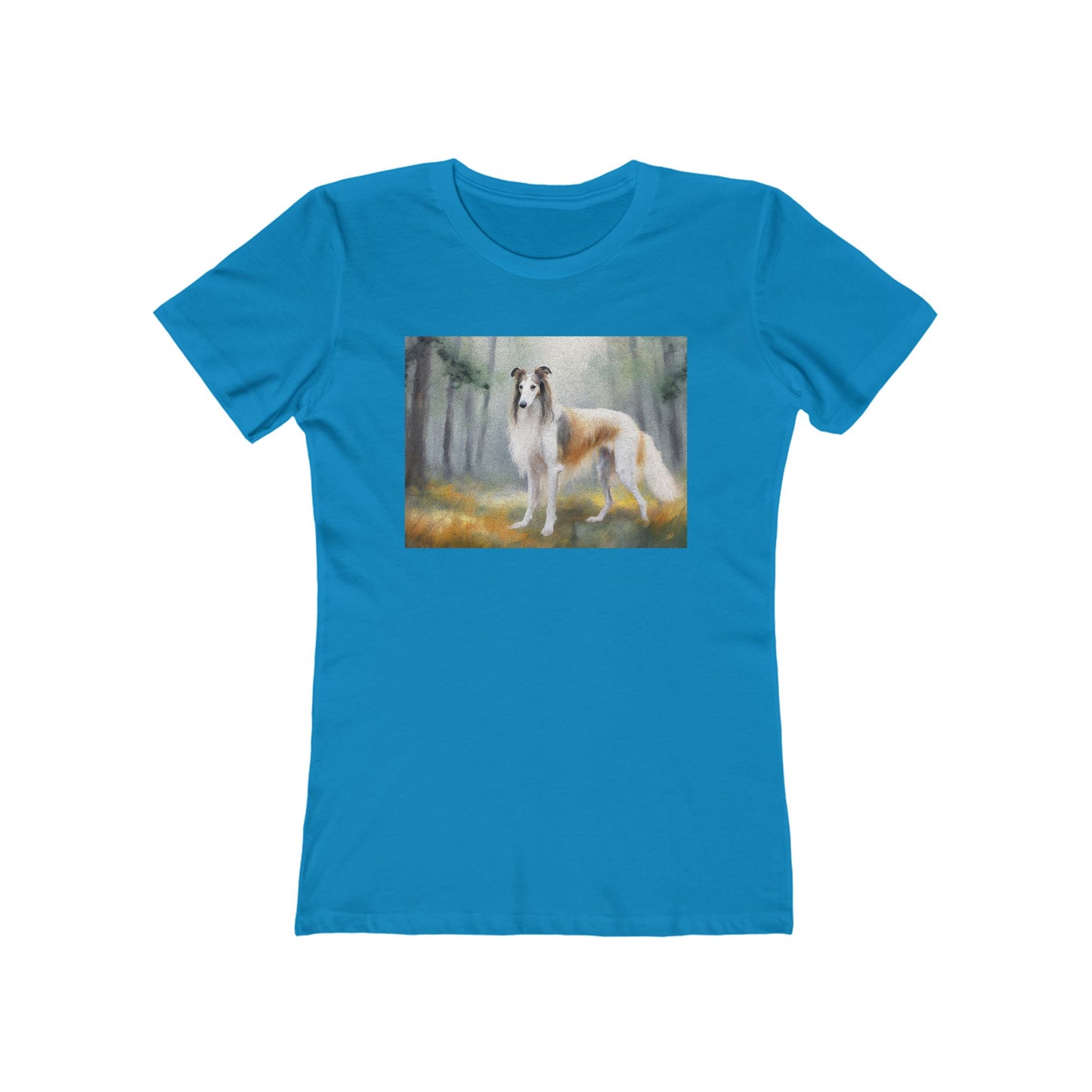Borzoi 'Russian Wolfhound' Women's Slim Fitted Ringspun Cotton Tee